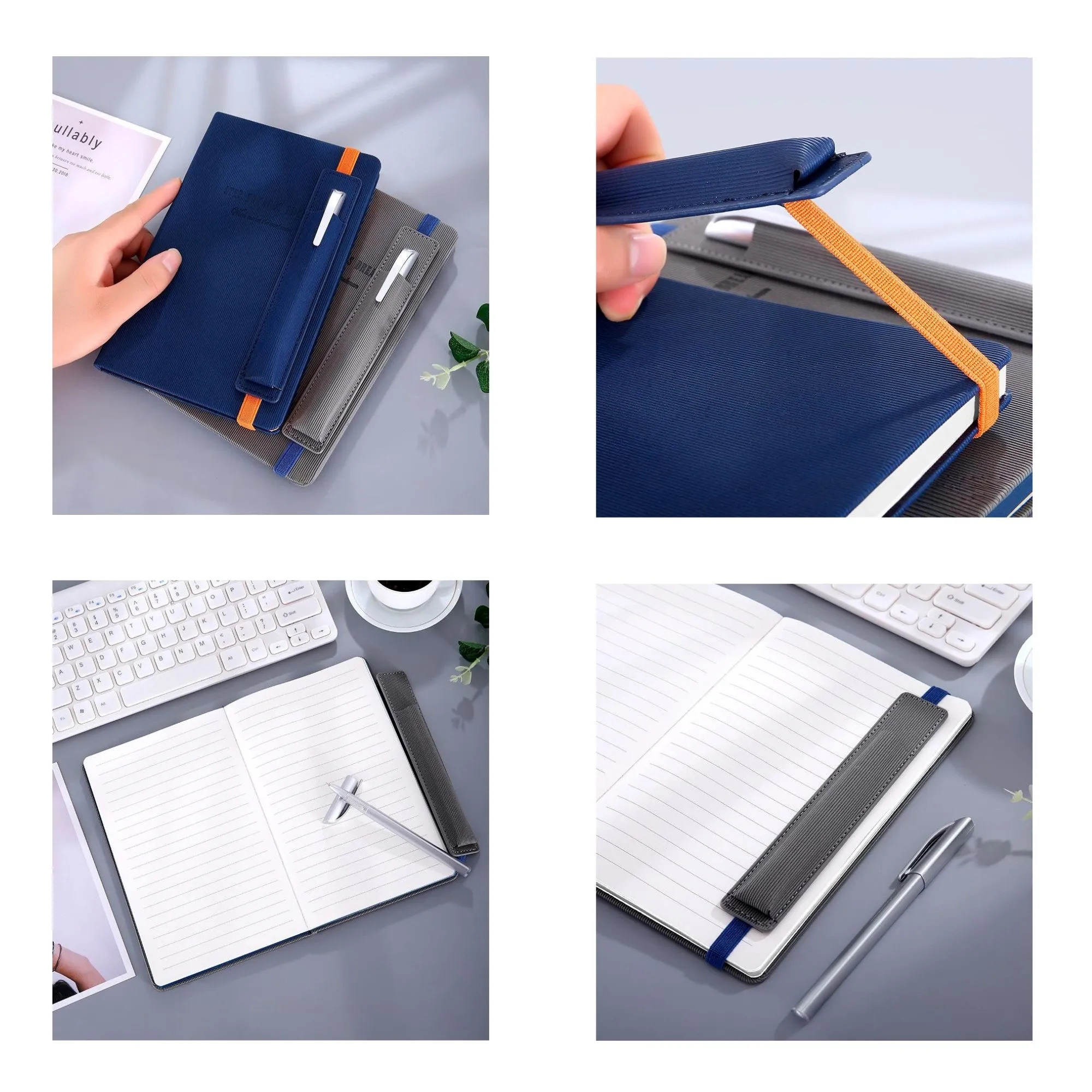 A5 Pen Holder Strap Business Office Notebook 3