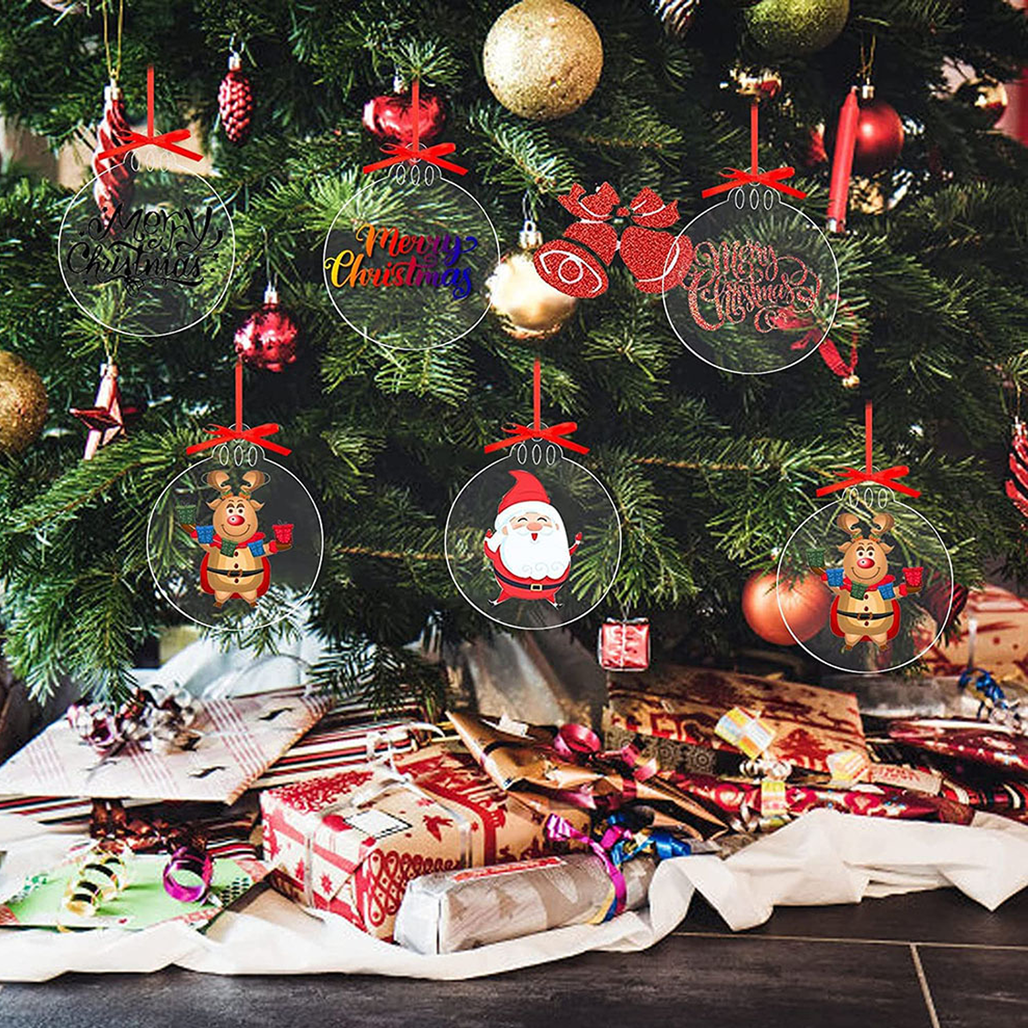 3.5 Inch Custom Acrylic Christmas Decoration 3