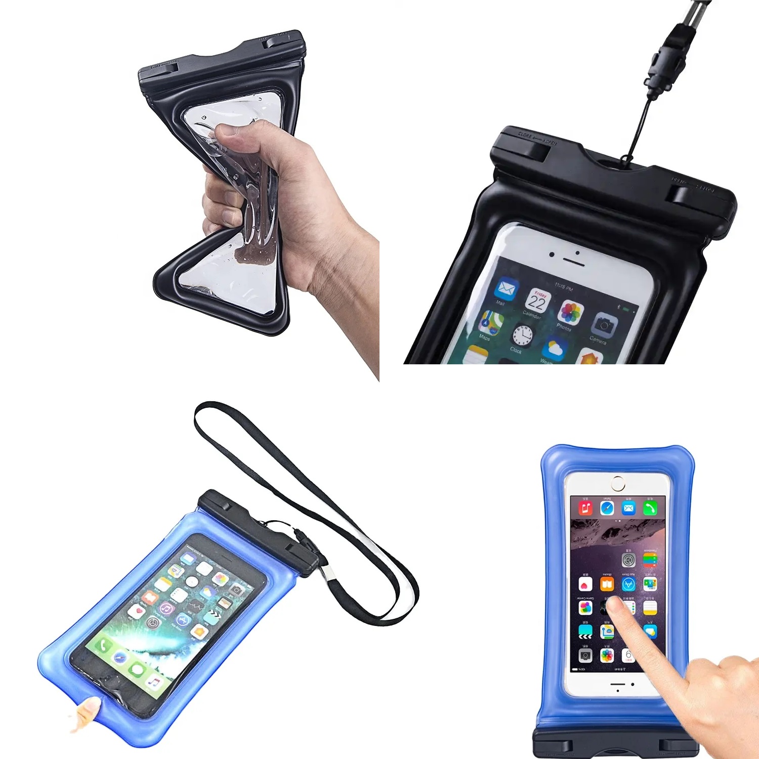 IPX8 Waterproof Floating Phone Pouch with Lanyard 2