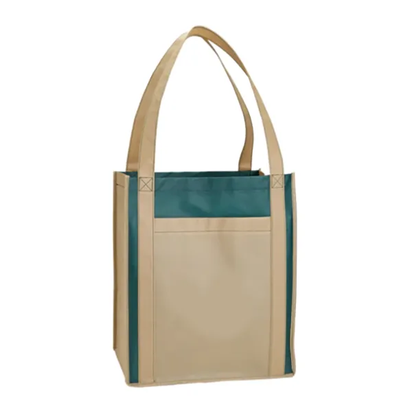 Large Non-woven Grocery Tote W/ pocket -15x13x10 3
