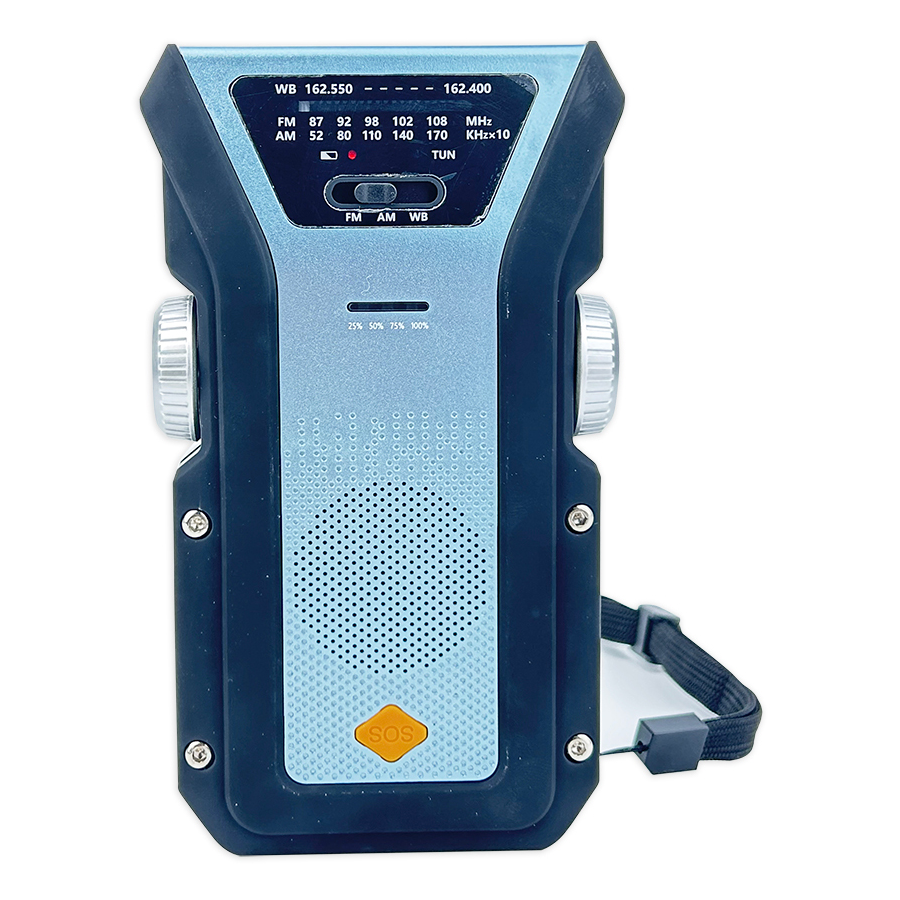 ResQ Emergency Weather Radio with Hand Crank, Solar, and 4000mAh Portable Phone Charger 15