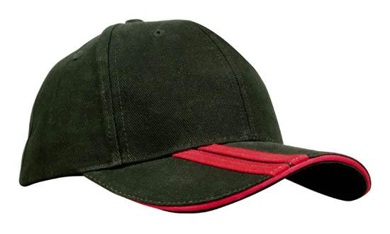 Brushed heavy cotton with double strip on the visor