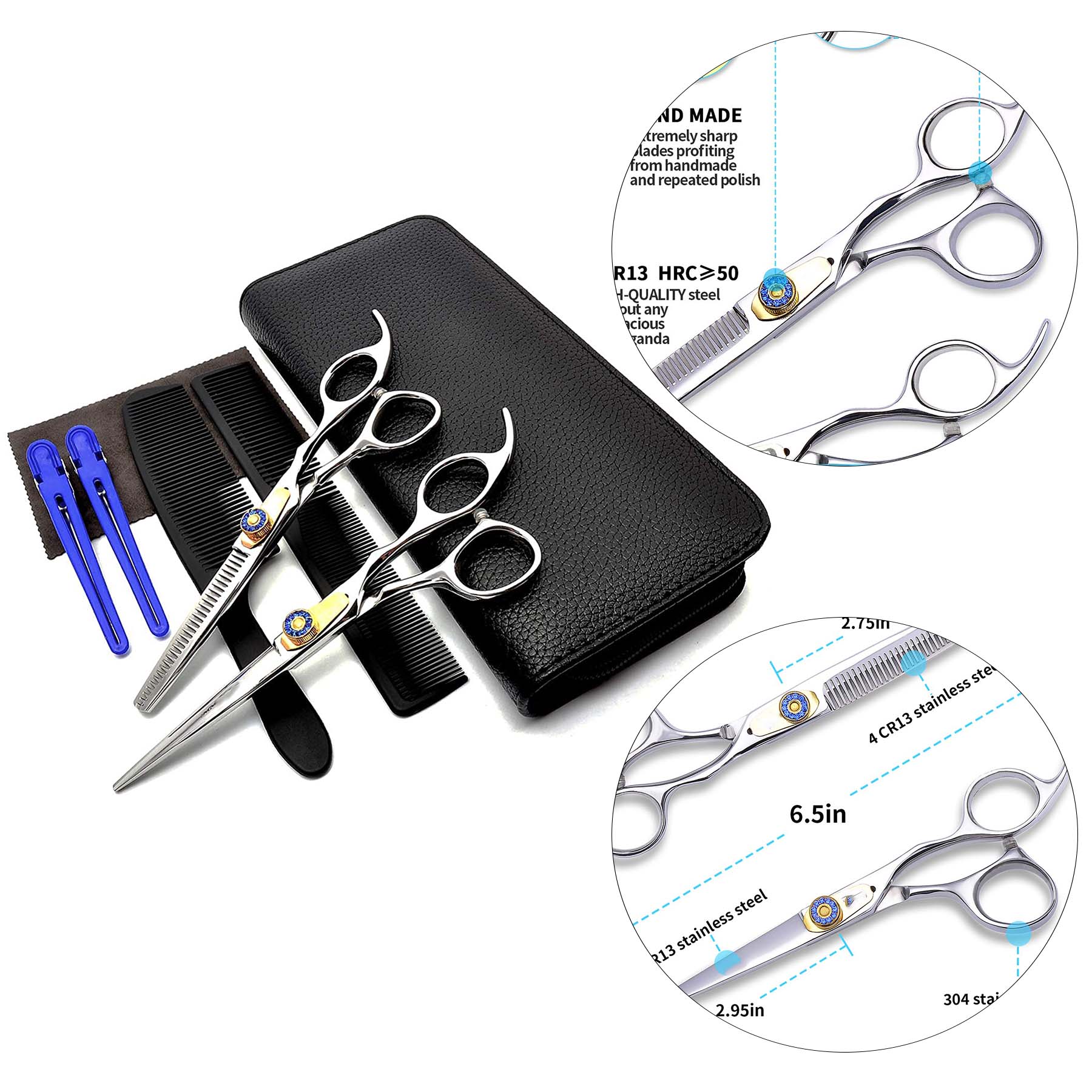  8 PCS Professional Hair Cutting Scissors Kit 2