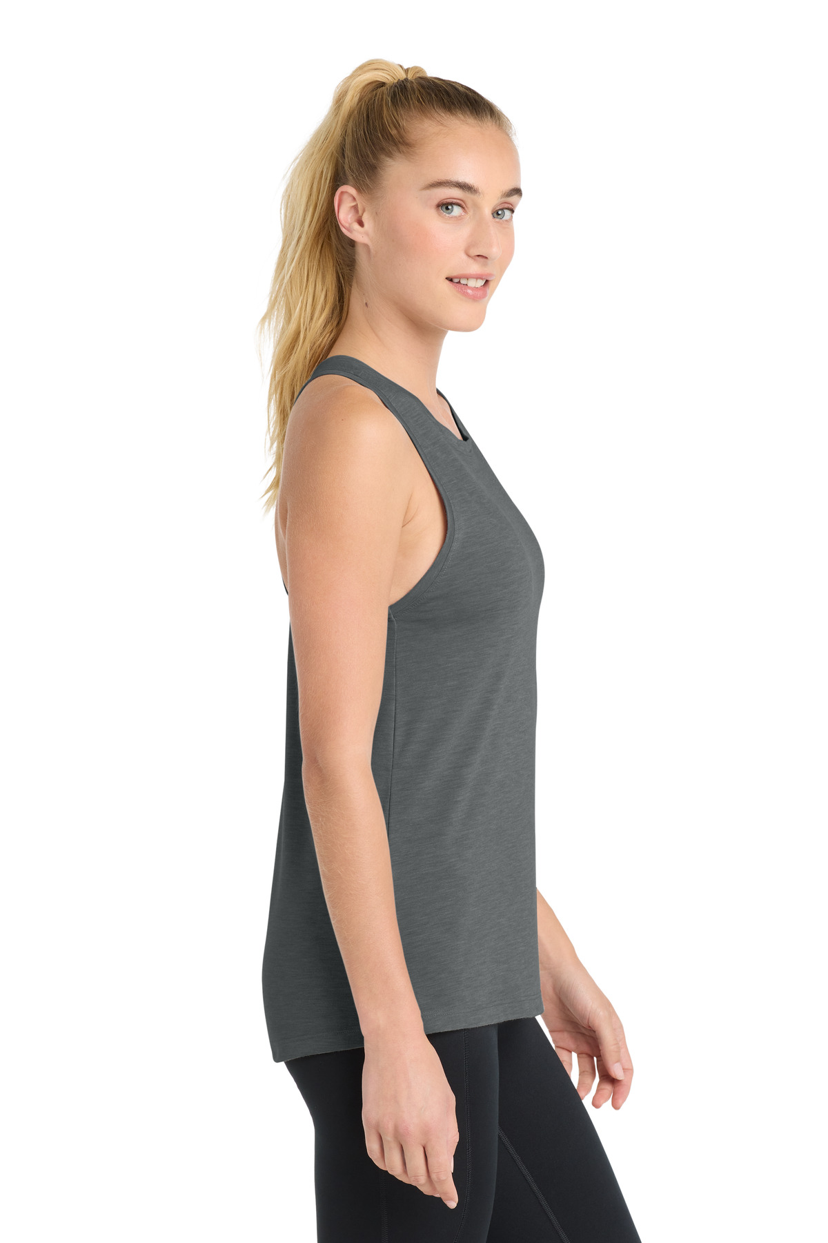 Sport-Tek Women's PosiCharge Tri-Blend Wicking Tank. LST402 3