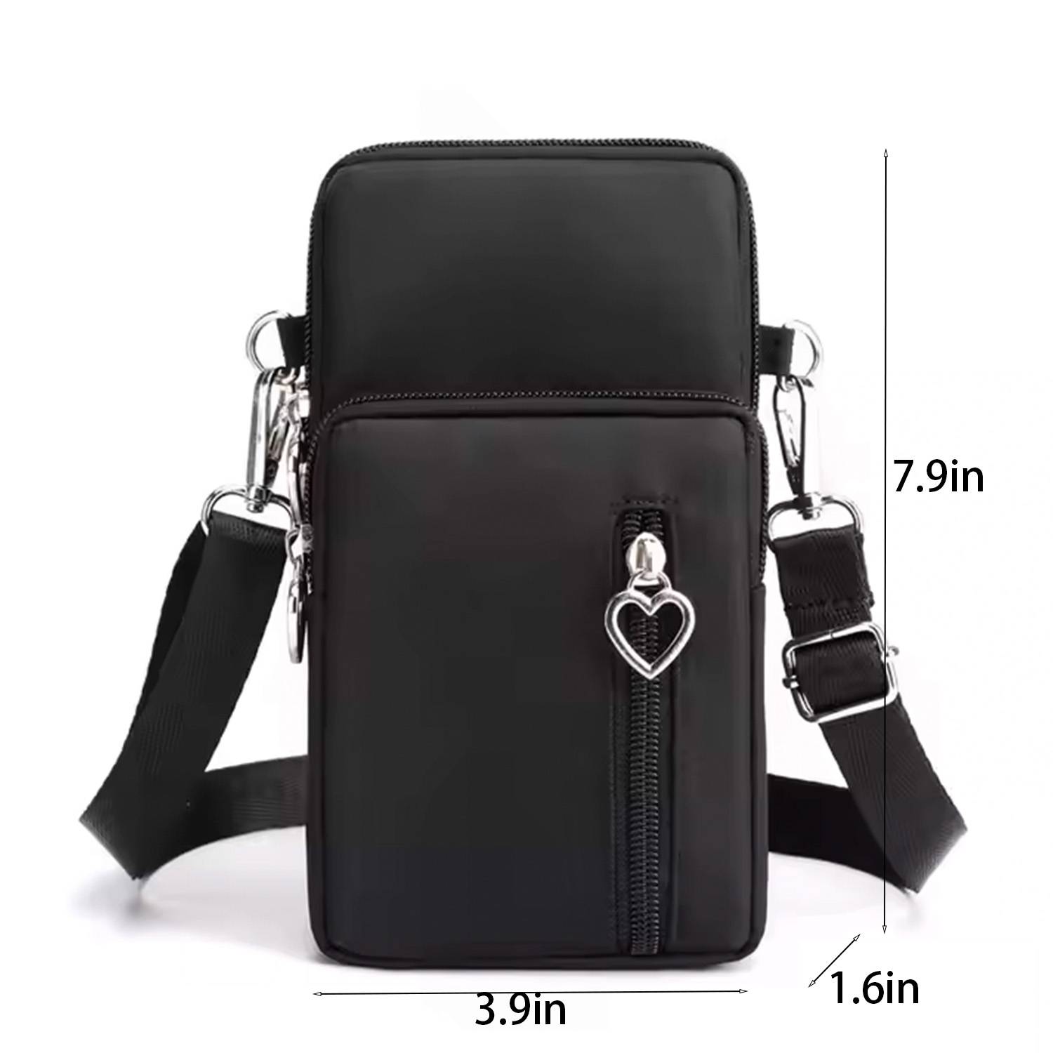 Mini Nylon Crossbody Phone Bag w/ Earbud Port 8
