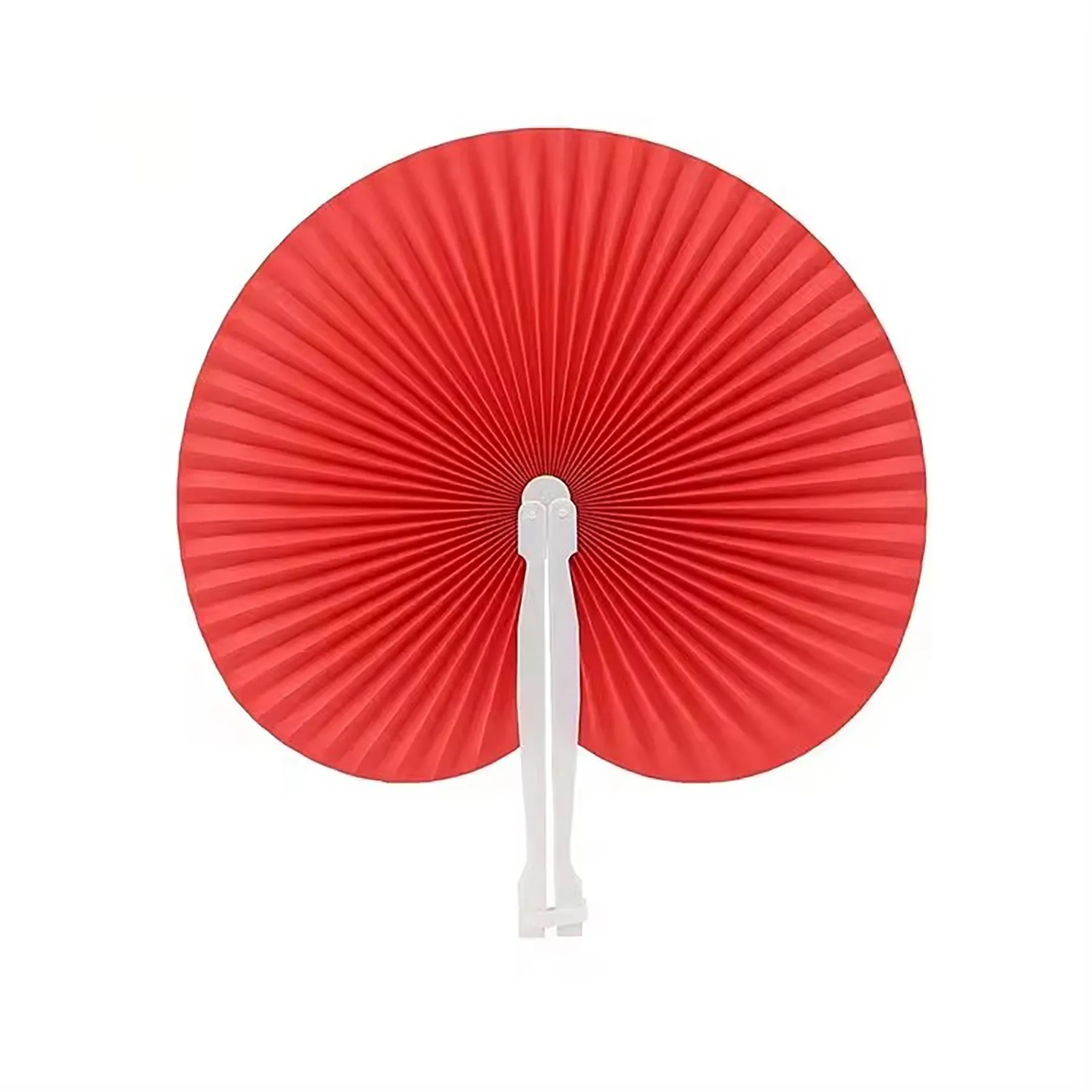 Paper Hand Fans Round Colorful 5