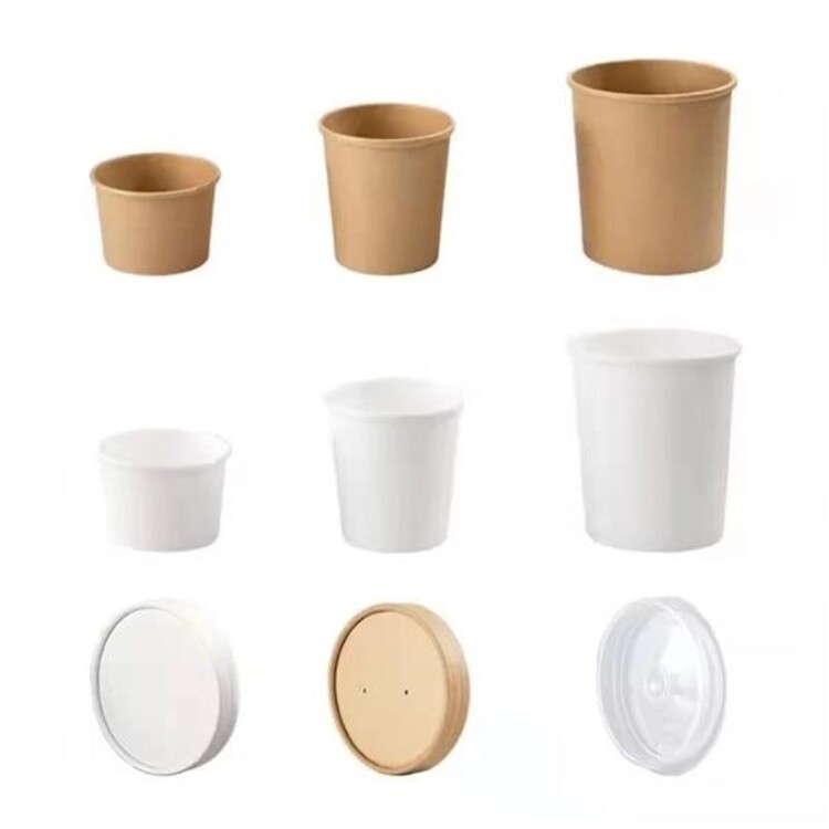 16OZ Kraft soup cup with lid 2