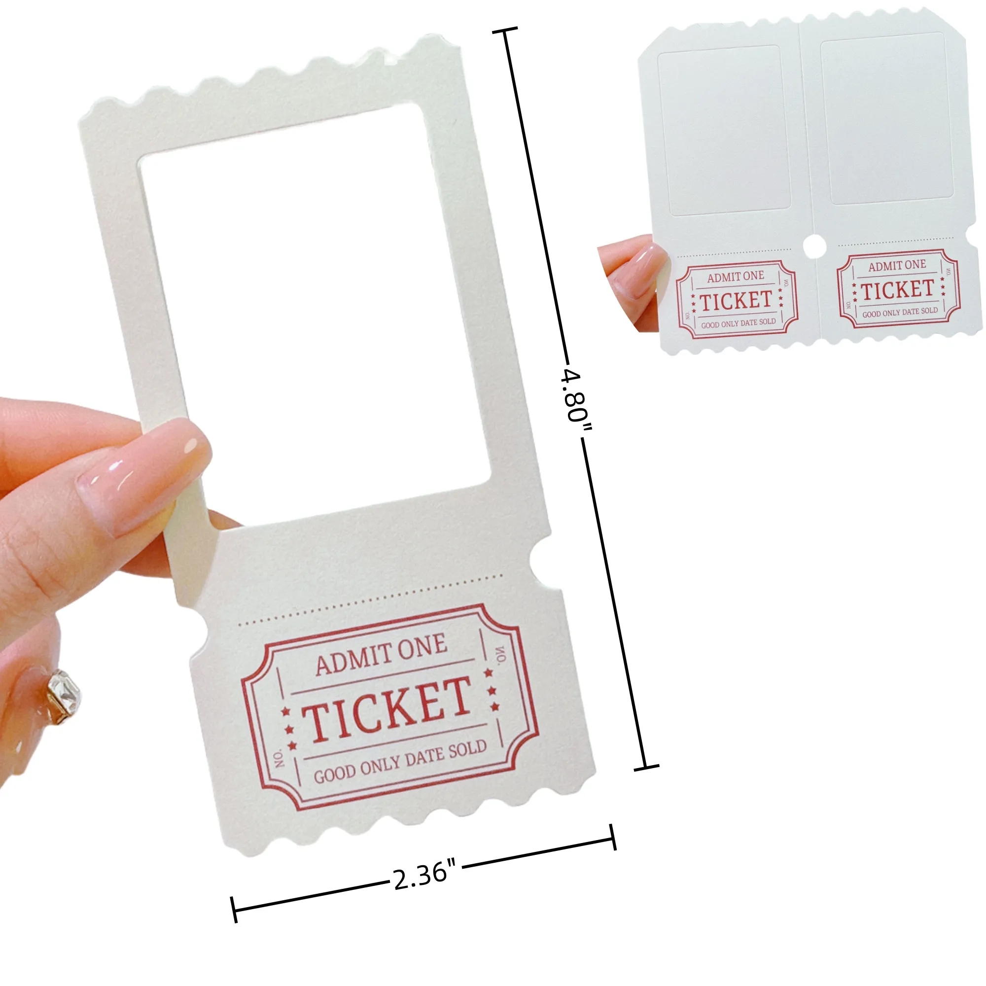 Custom Light Shadow Ticket Stub Bookmarks - Memorial " 4