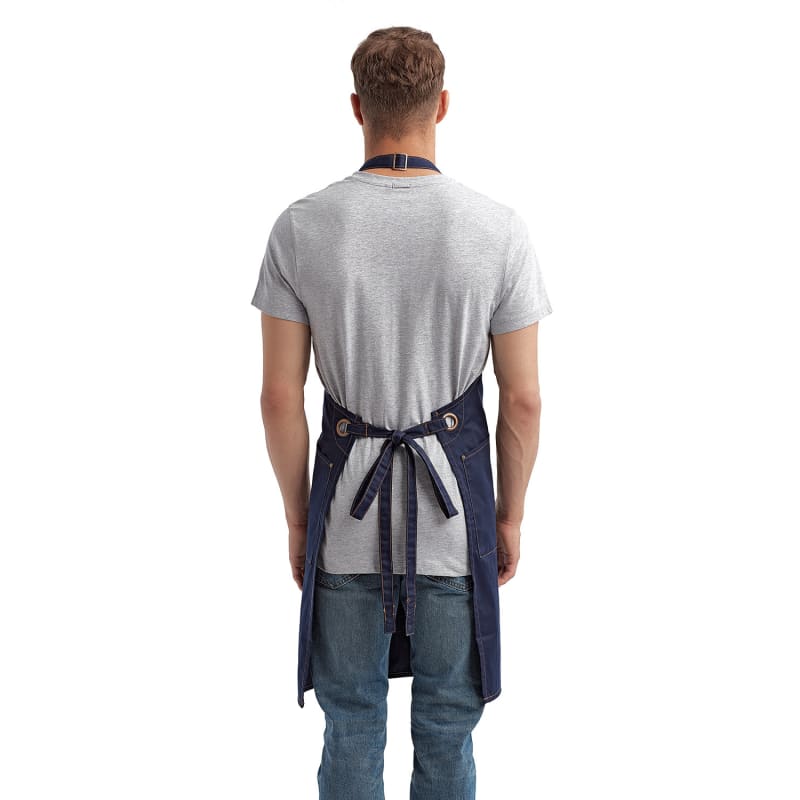 Artisan Collection By Reprime Unisex 'Barley' Contrast Stitch Recycled Bib Apron 16