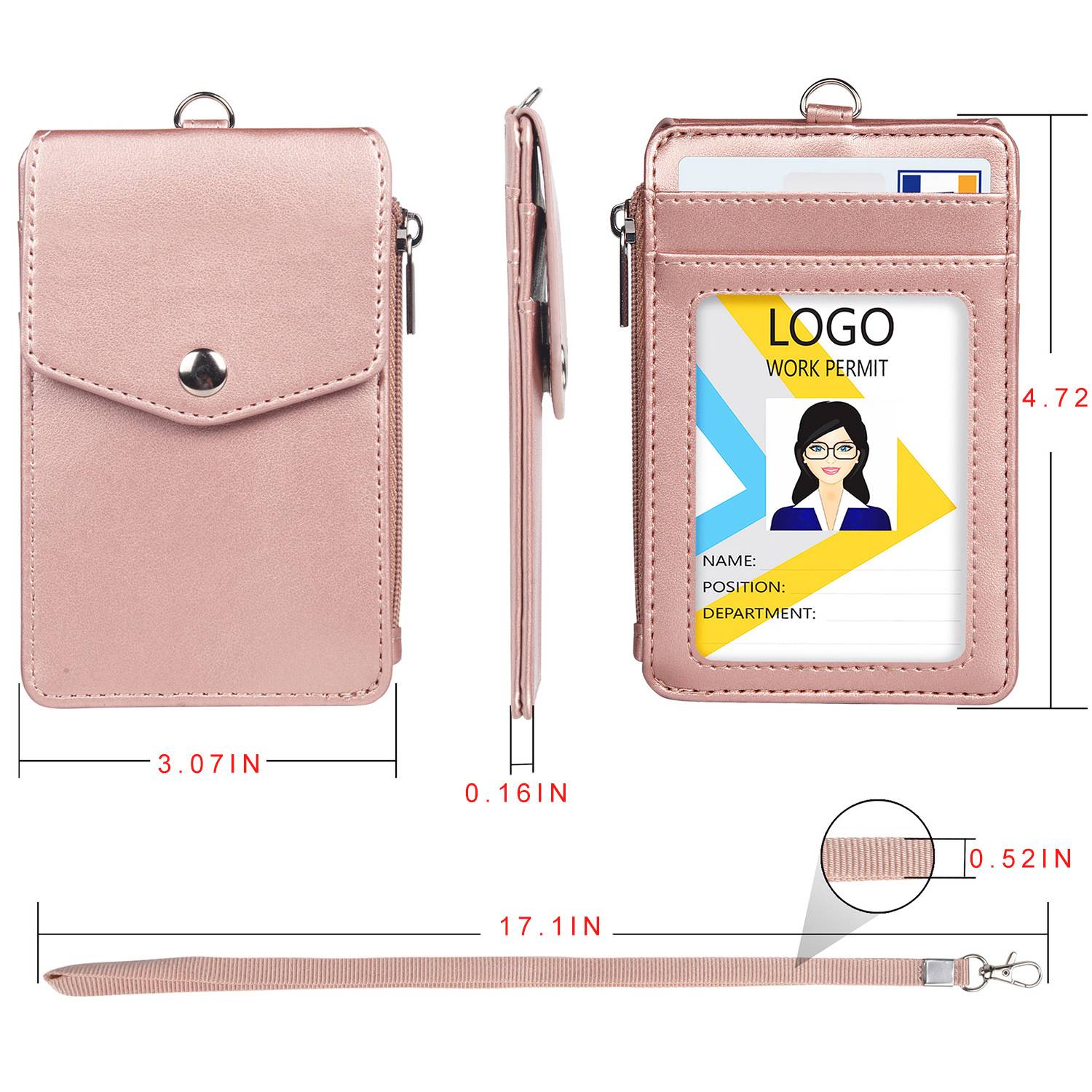 Neck Wallet Set with Flap Top and Five Pockets 5