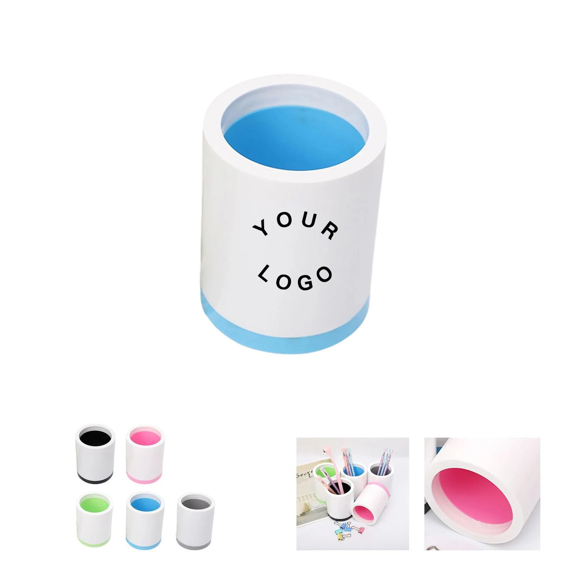 Compact Circular Pencil Cup for Desktops 2