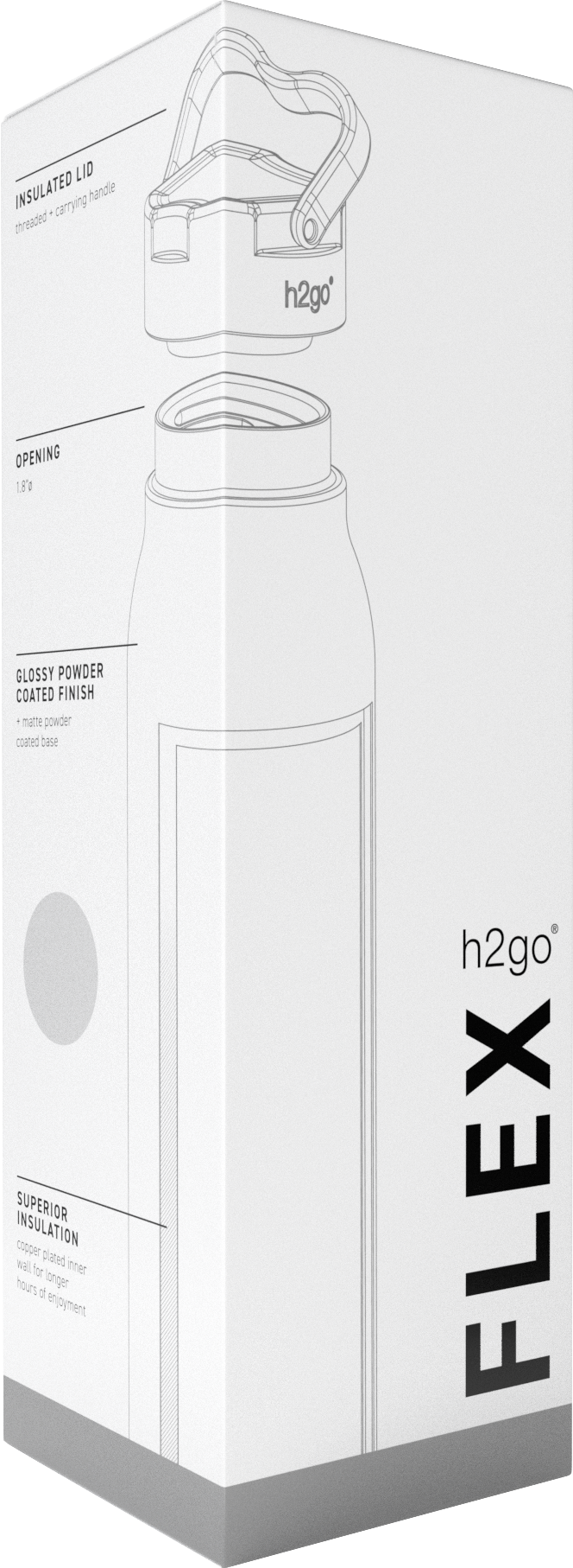 32 oz h2go flex, custom water bottle with logo imprint 48
