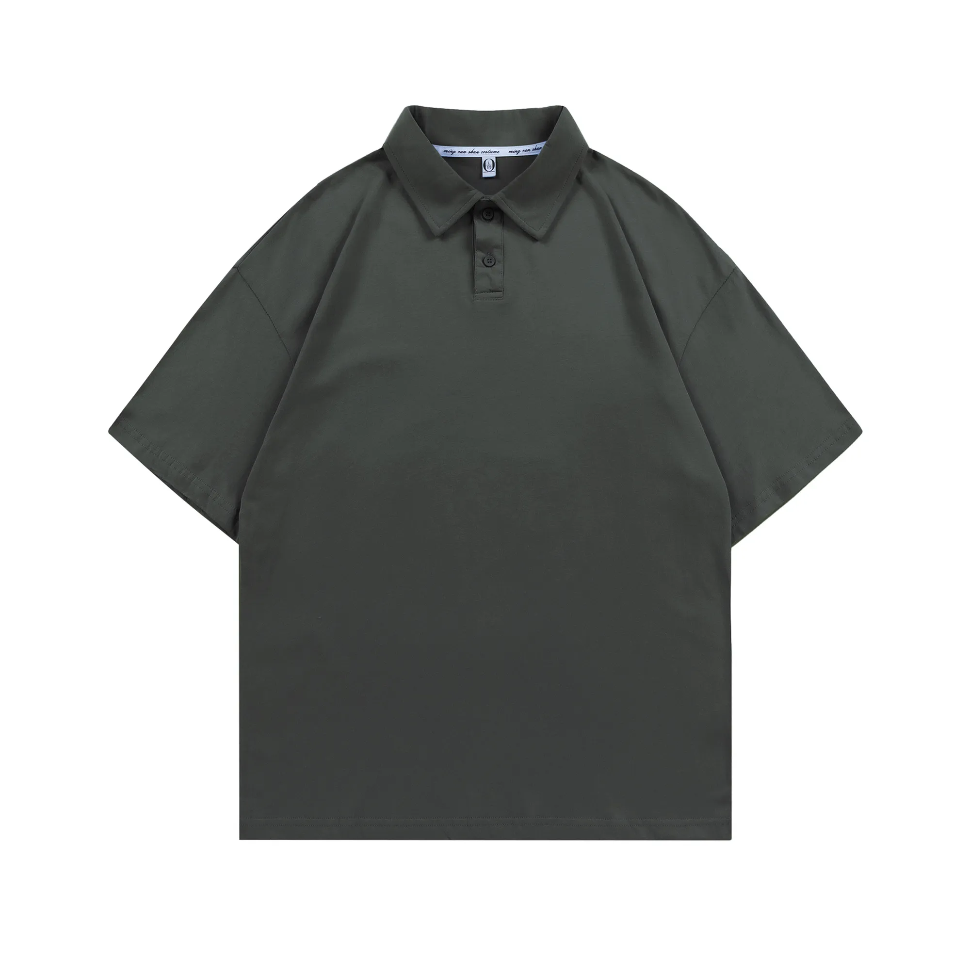 MOQ 10 Cotton Loose Fit Polo Shirt Short Sleeve 9