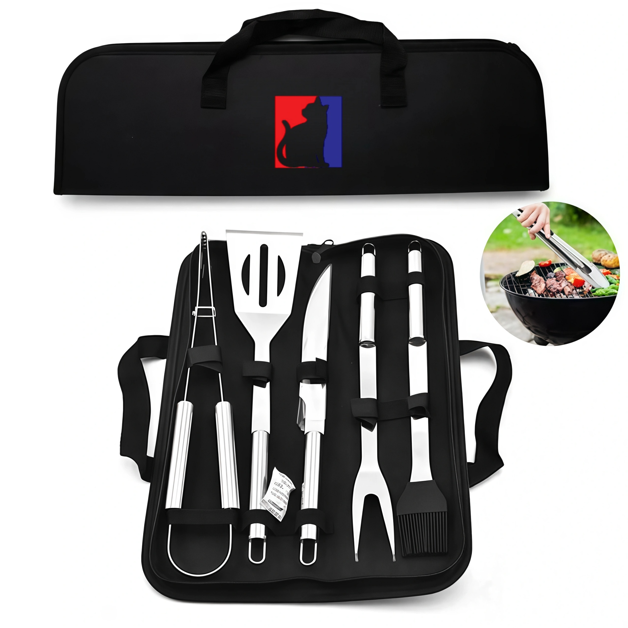 Stainless Steel Outdoor Grill 5-Piece Set 2