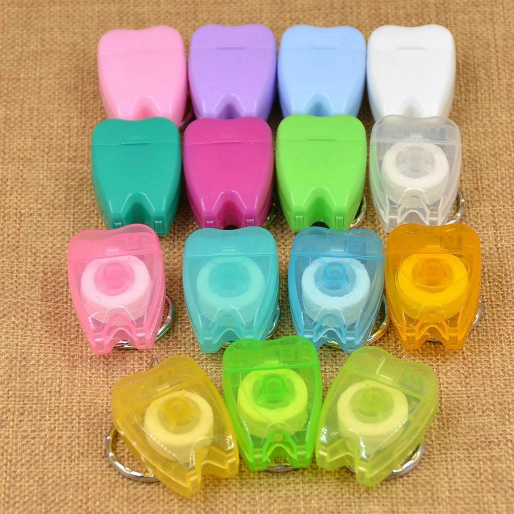 16yd Tooth Shaped Dental Floss With Keychain 3
