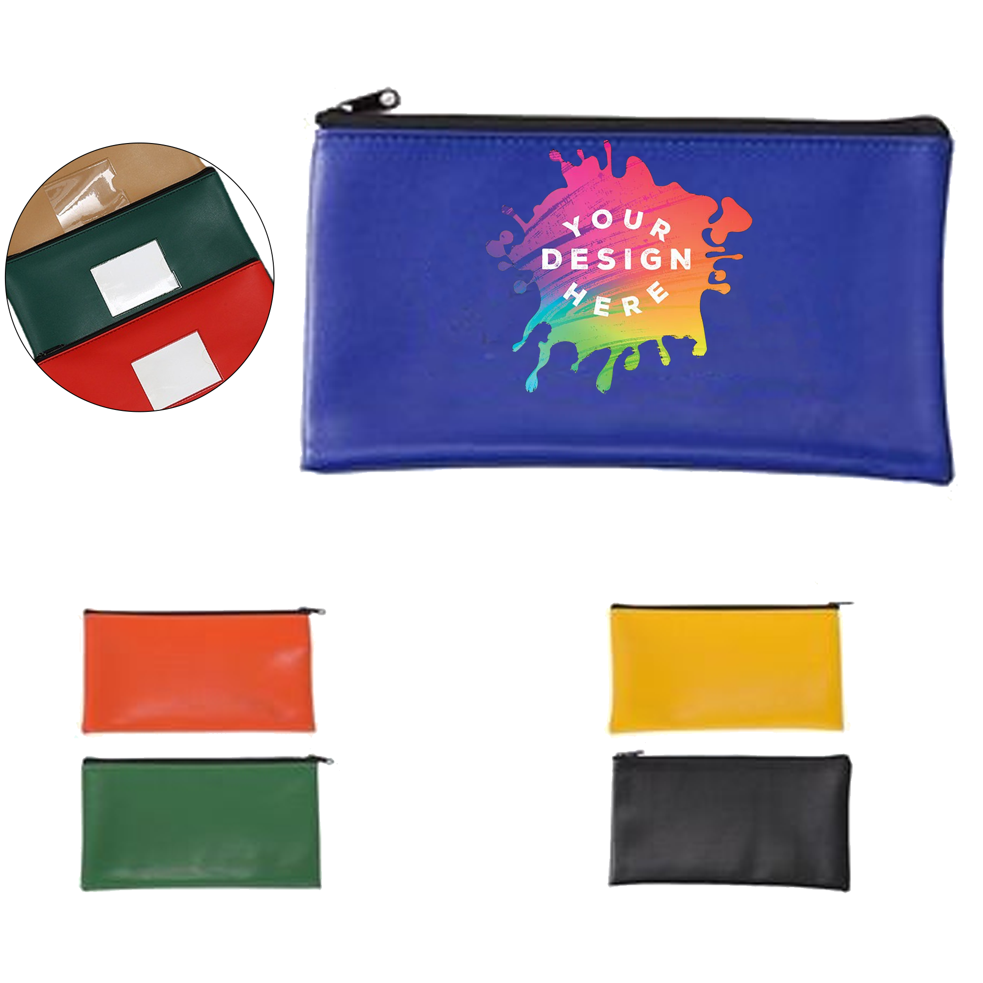 Full Color PC Leather Deposit Money Bag 1