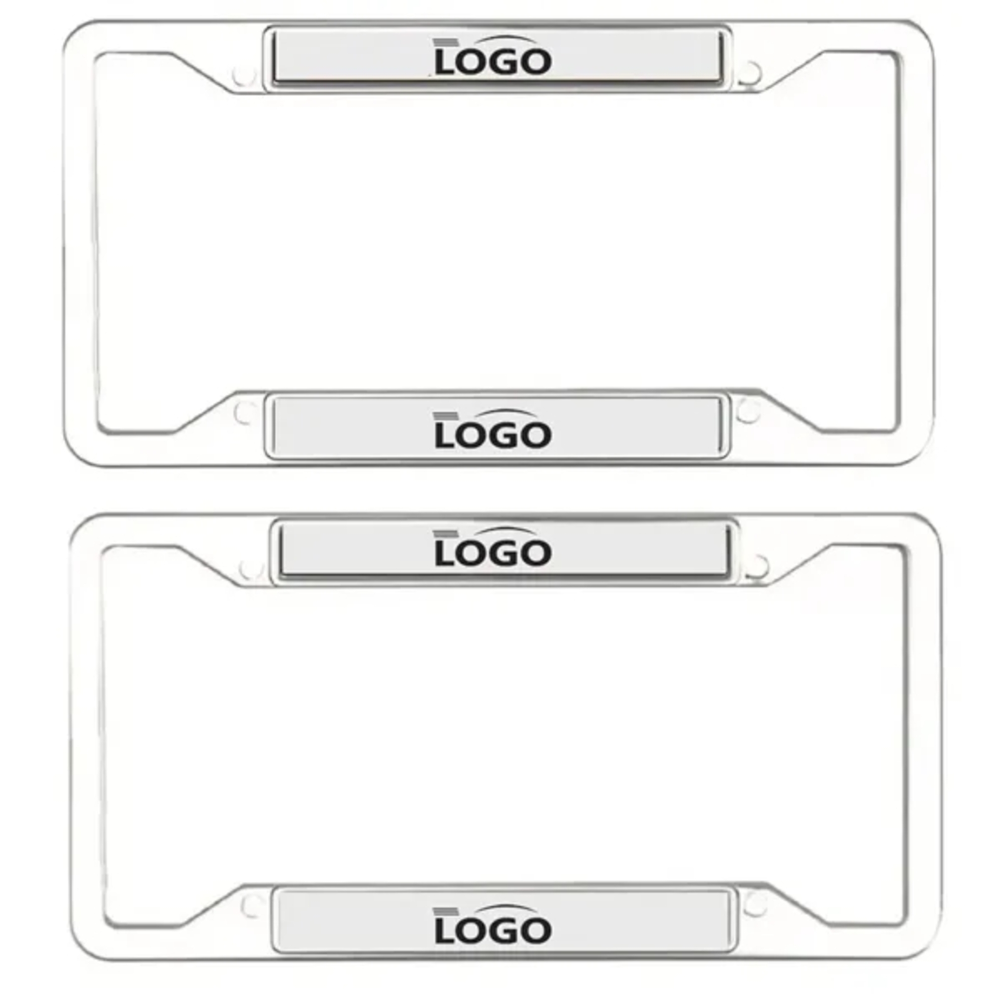 Four-Hole Customizable Acrylic License Plate Frame 1