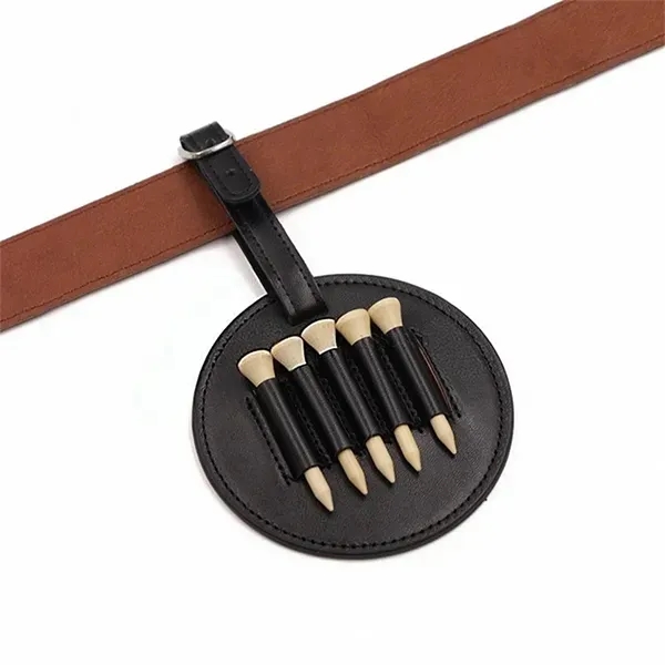 Leather Golf Tees Holder - Bag or Belt Clip 3
