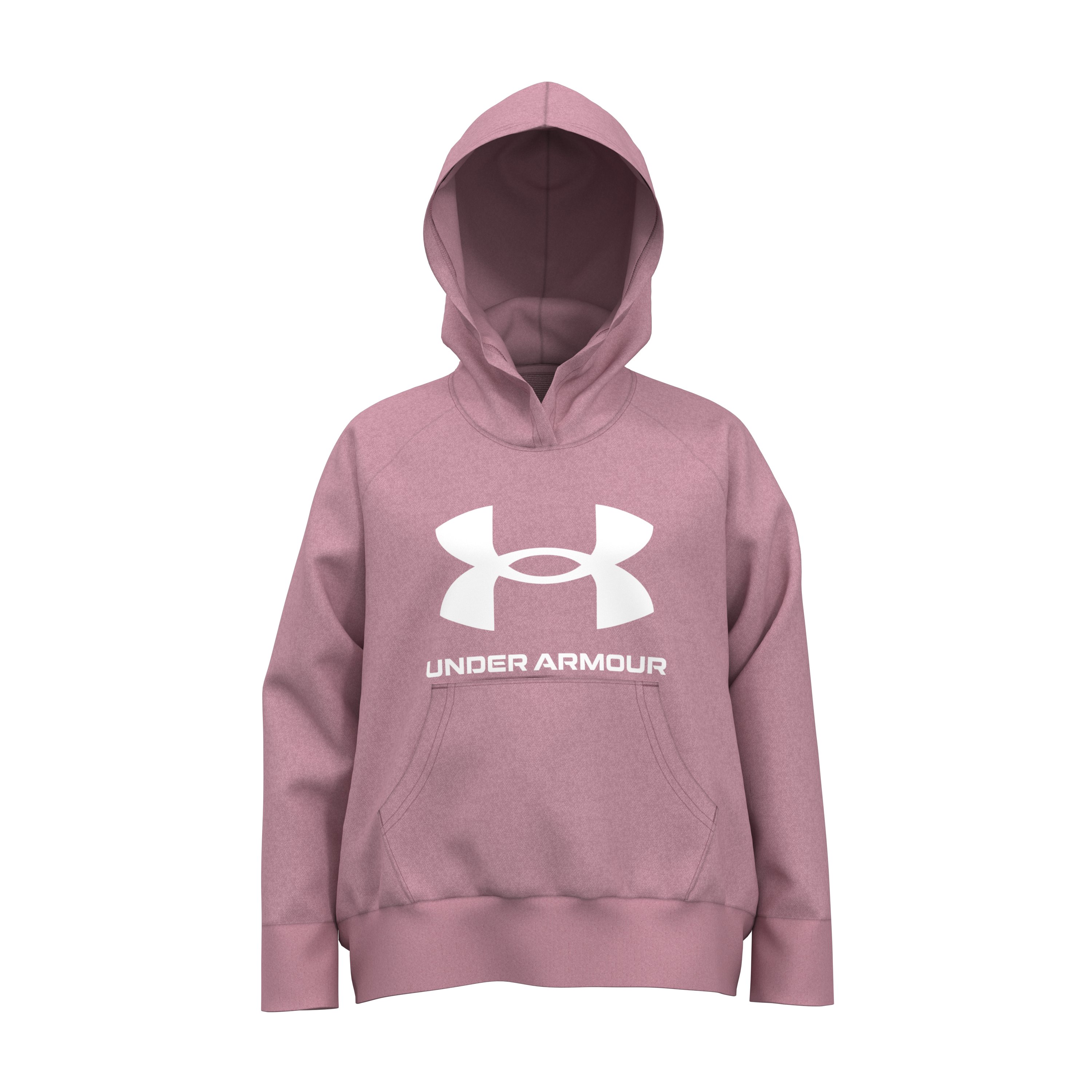 Girls' UA Rival Fleece Big Logo Print Fill Hoodie  2
