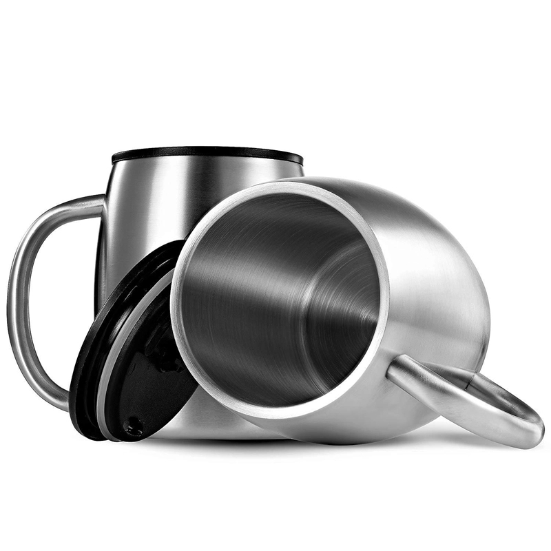 Custom 14 oz Double Wall Coffee Cups With Lid & Handle 4