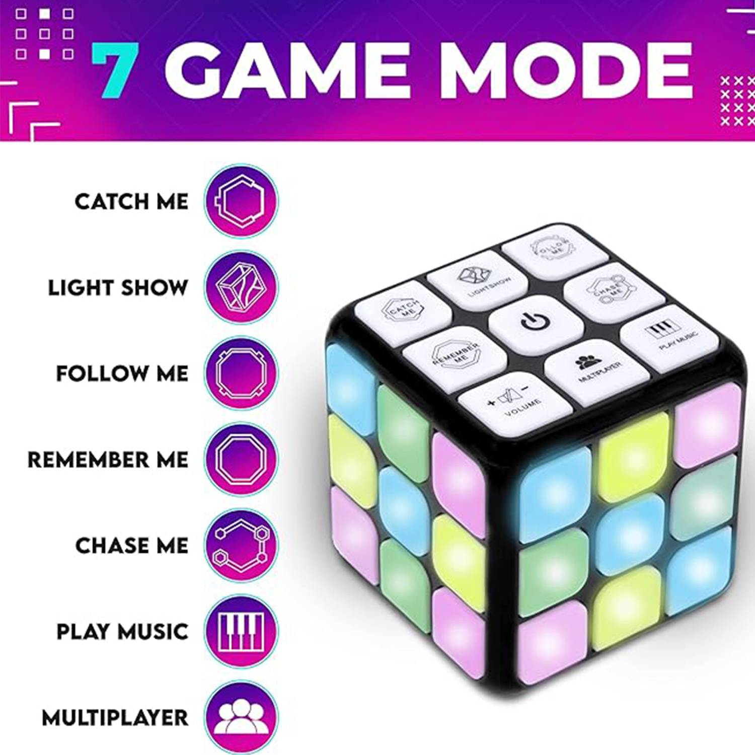 Unique Kids Flashing Cube Educational Toy 2