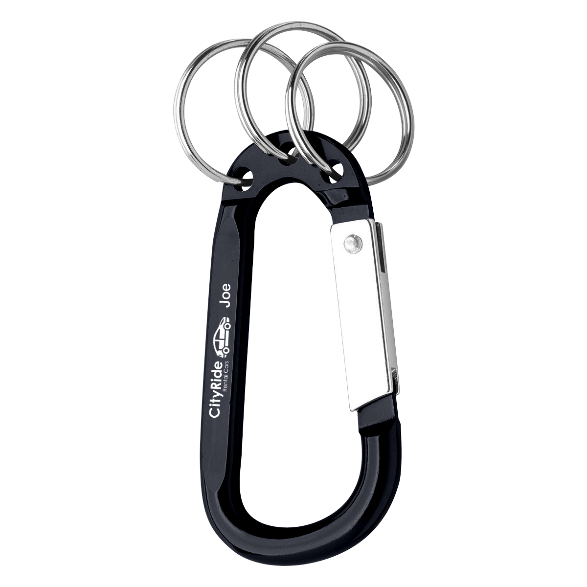 8mm Carabiner With Triple Split Ring 10