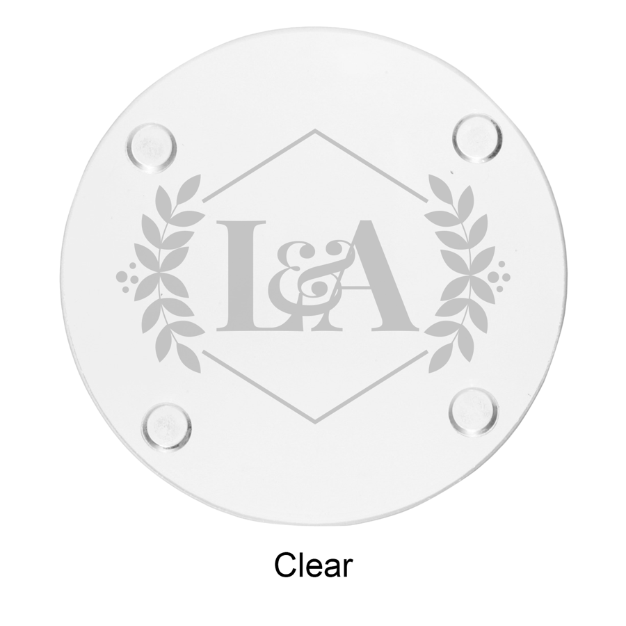 Circular Glass Coasters 4" 2