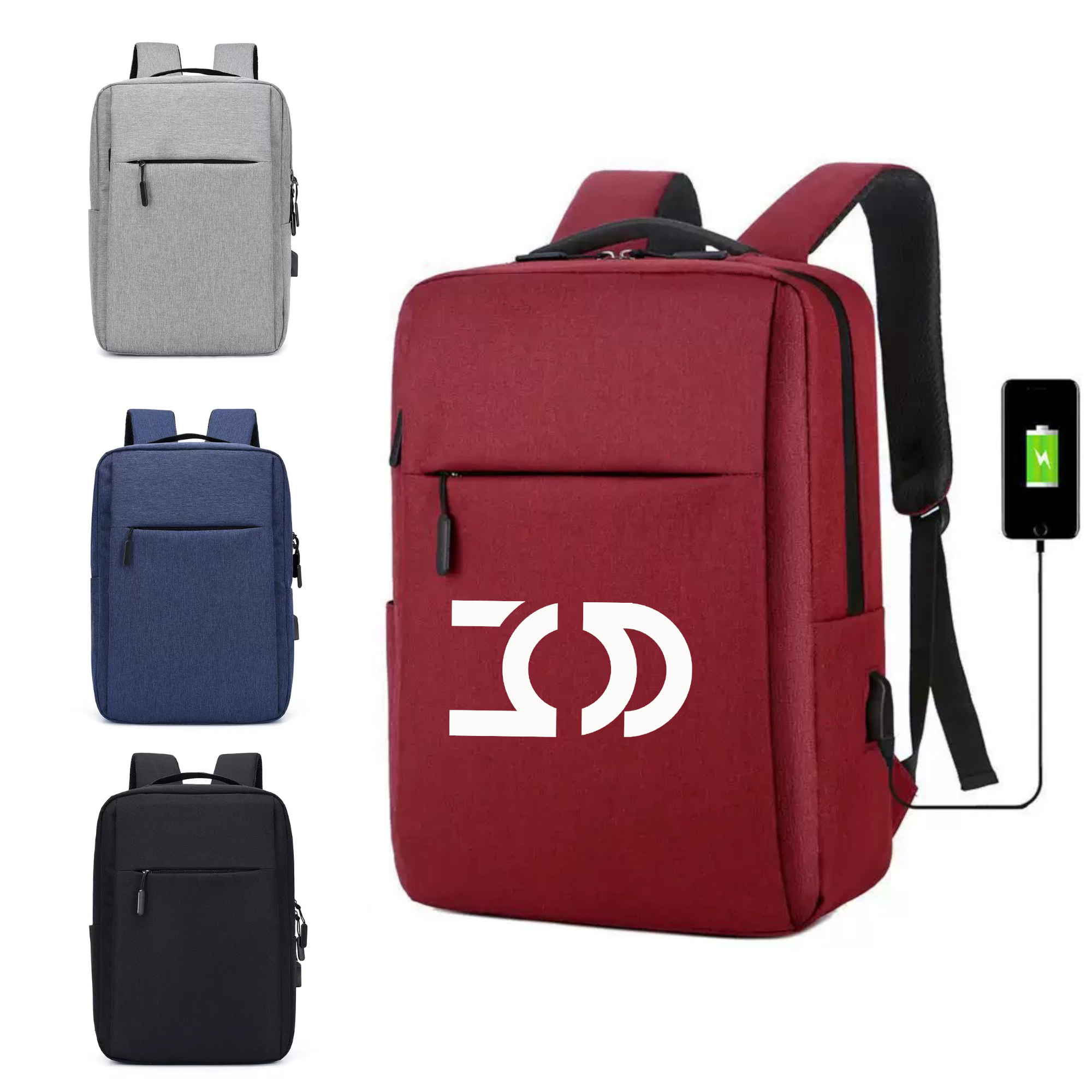 Laptop Business Backpack With USB Charging Port MOQ 50 2