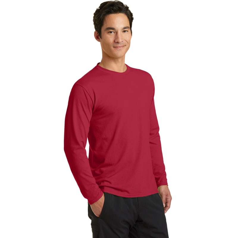 Port & Company Long Sleeve Performance Blend Tee. 66