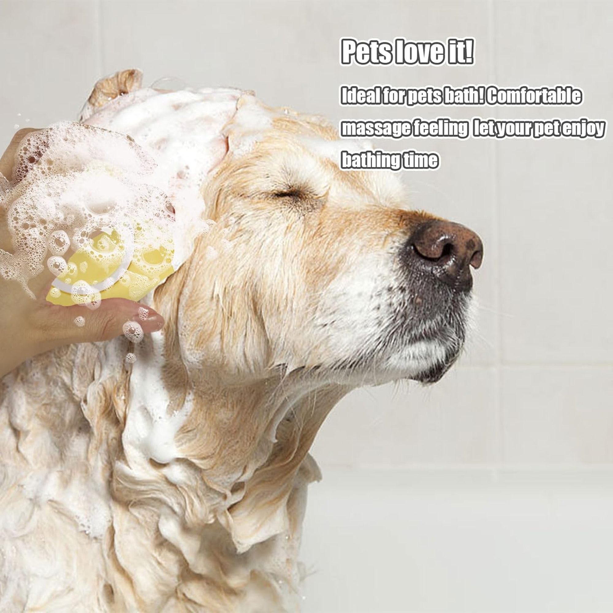 Pet Silicone Bath Brush Comb With Soap Dispenser 4