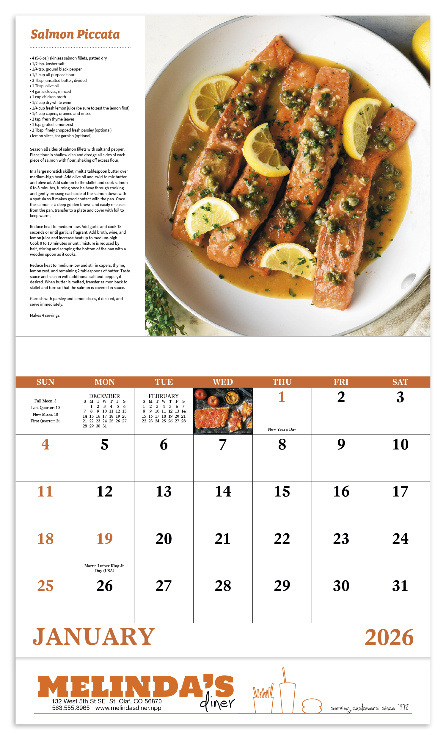 Good Value™ Delicious Dining - Stapled Calendar 62
