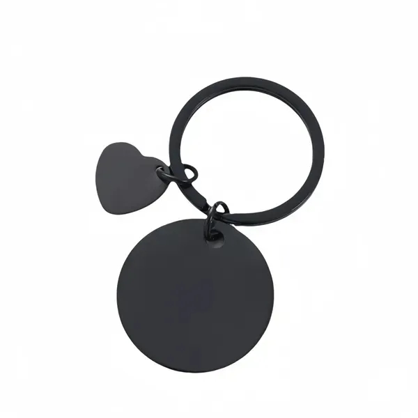 Metal Heart Charm Keychain 4