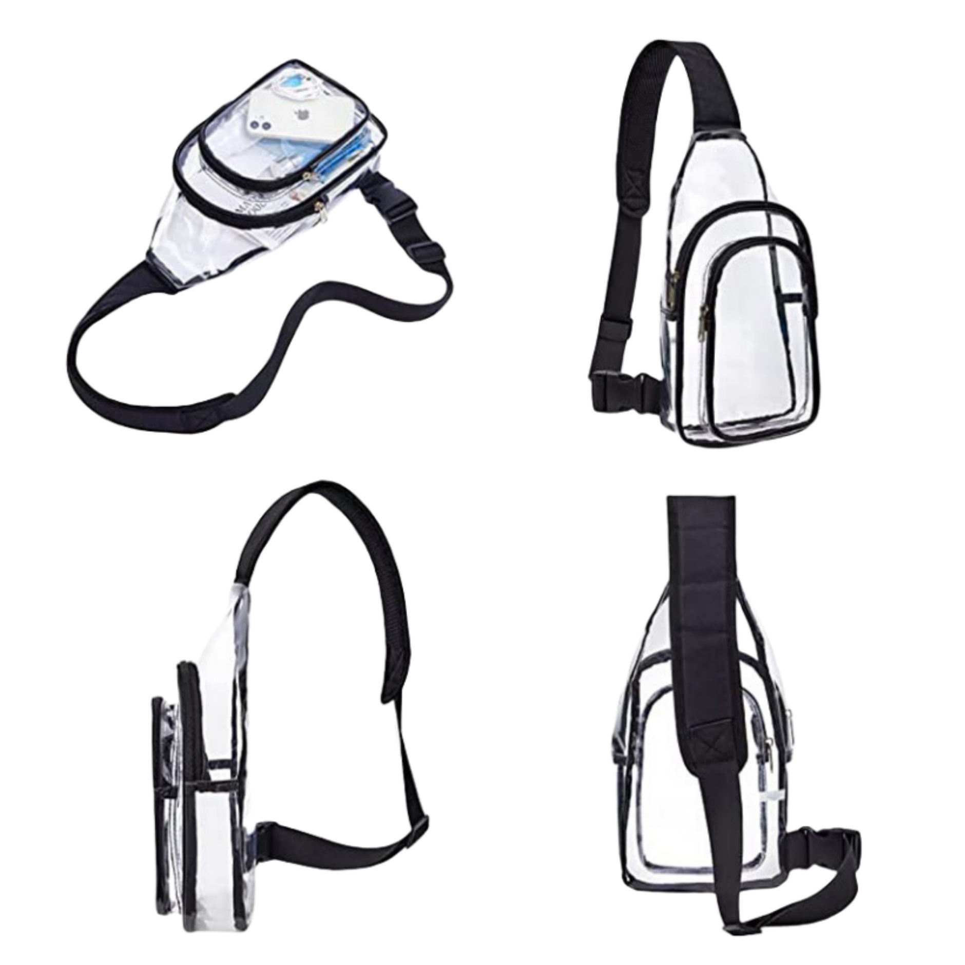 Stadium Approved PVC Sling Bag Crossbody Backpack 1