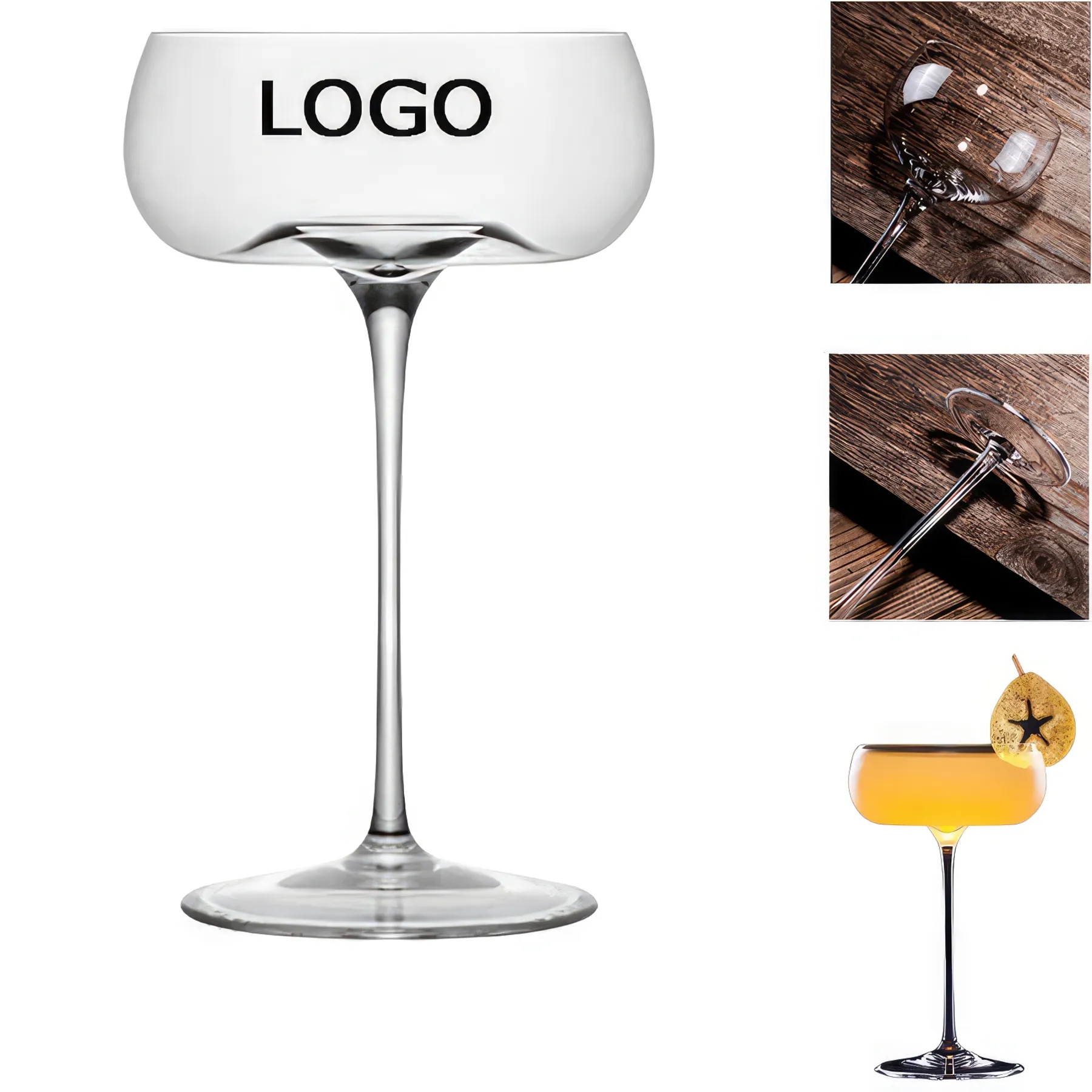 6 OZ Coupe Cocktail Glasses 2