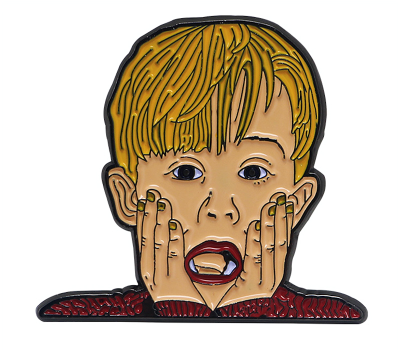 Boy Face Shaped Badge Lapel Pin 2