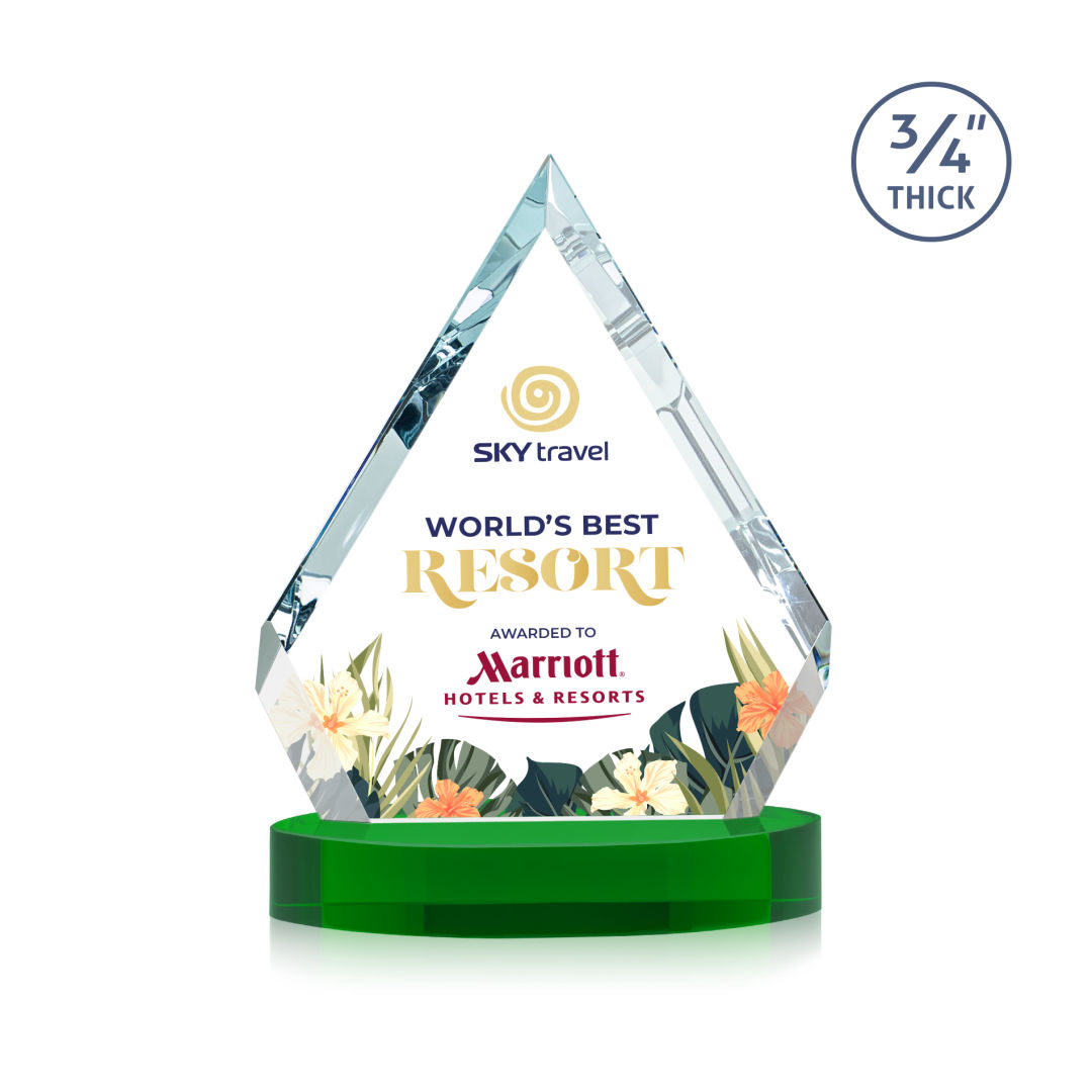 Apex VividPrint™ Award on Alberton Base - Green 12