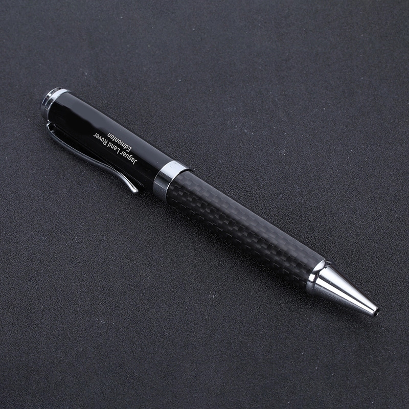 Leather/Metal Key Tag and Carbon Fiber Ballpoint Gift Set 3