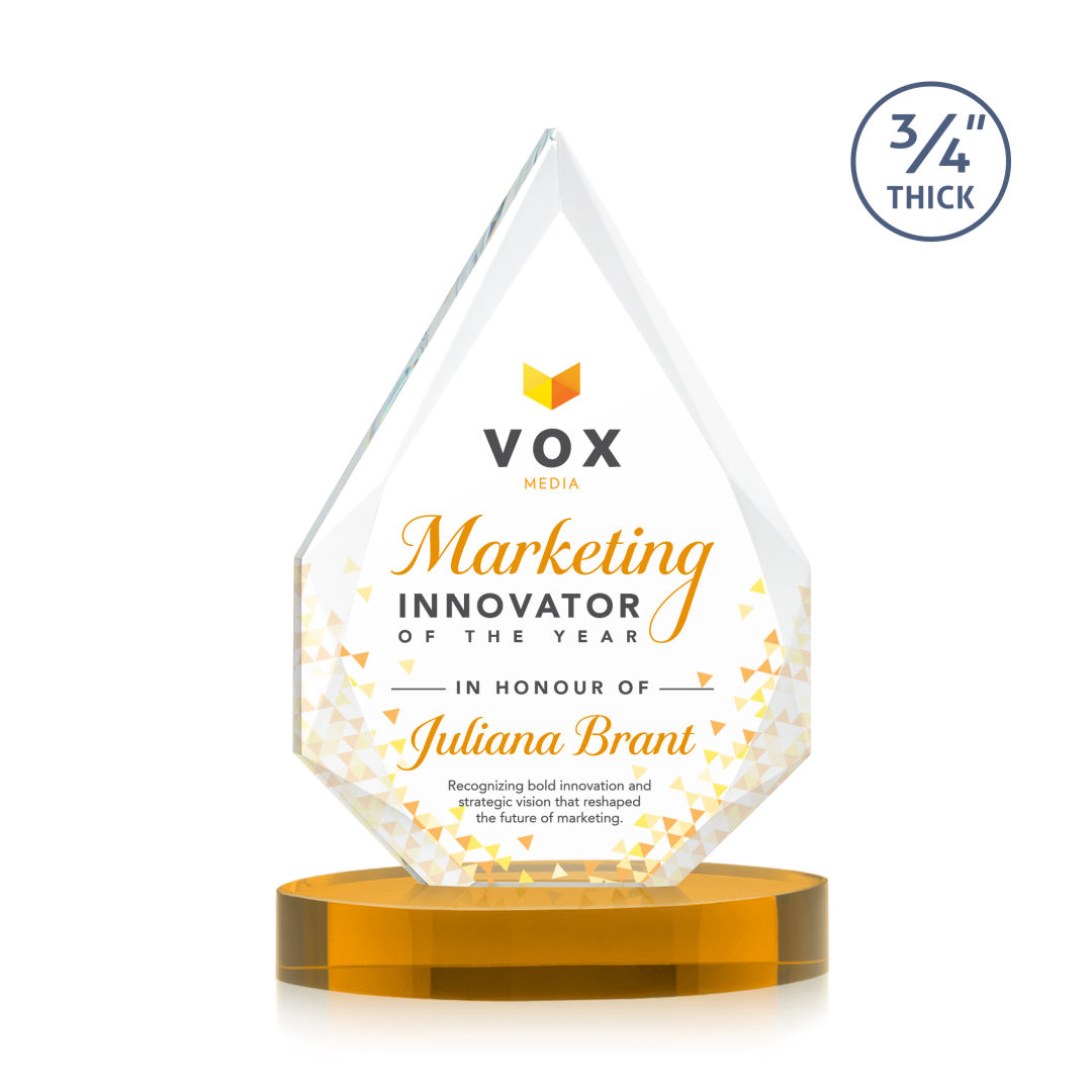 Hawthorne VividPrint™ Award on Alberton Base - Amber 2