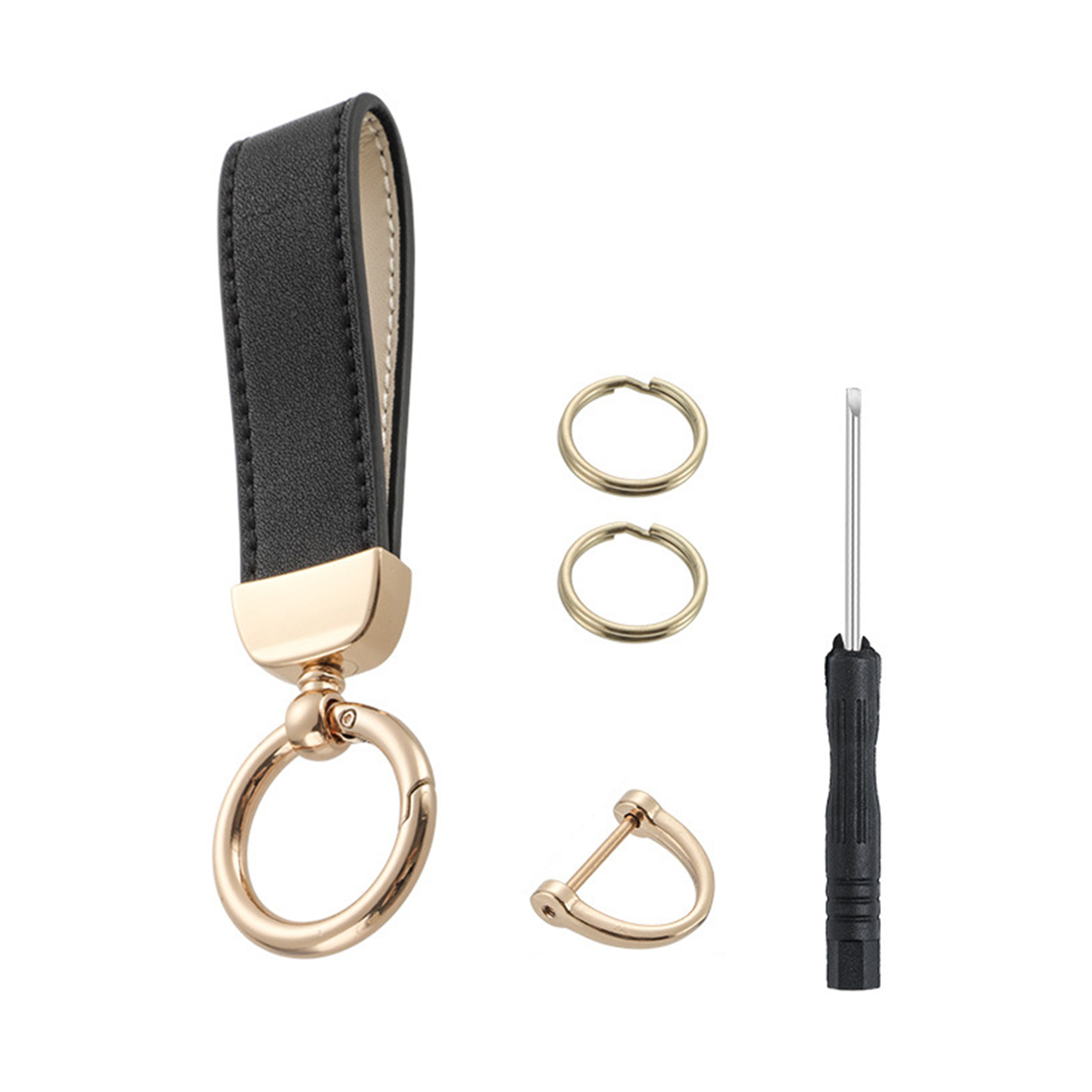 Suede Fob With Alloy Hardware Key Holder 3