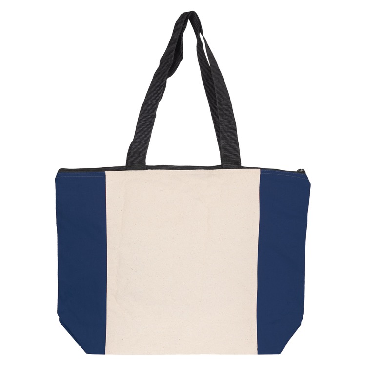 Colouring Calico Zip Shopper, custom tote bag with logo imprint 5