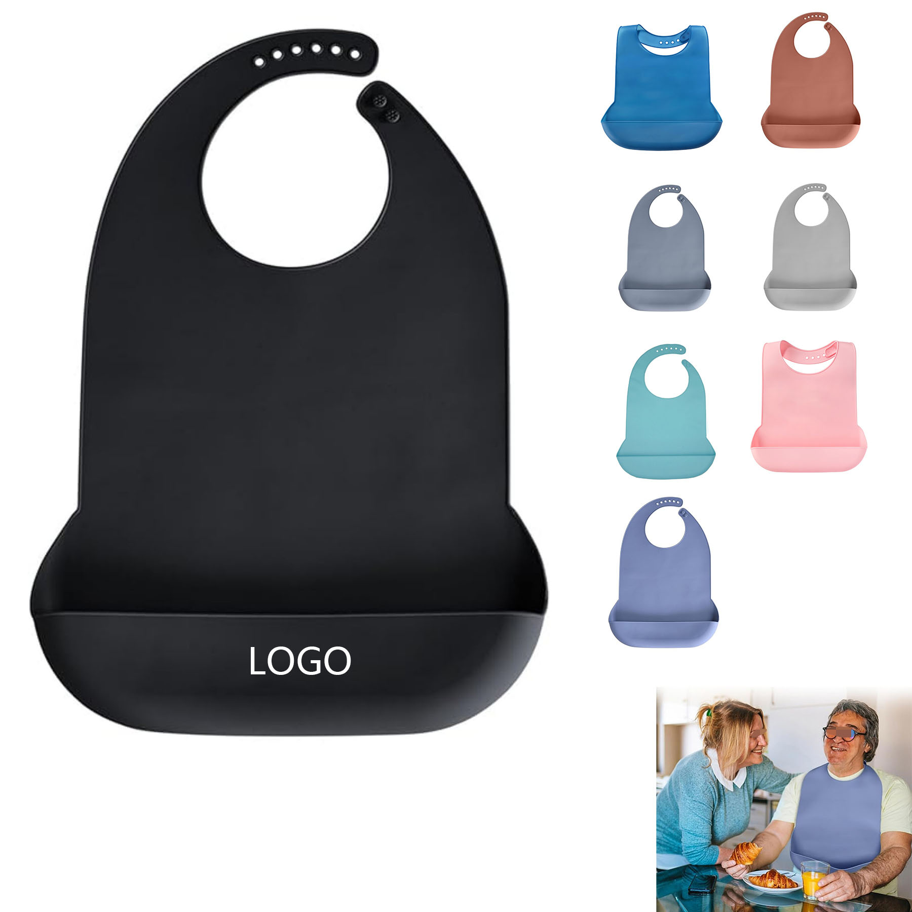 Silicone Elderly Bib 3