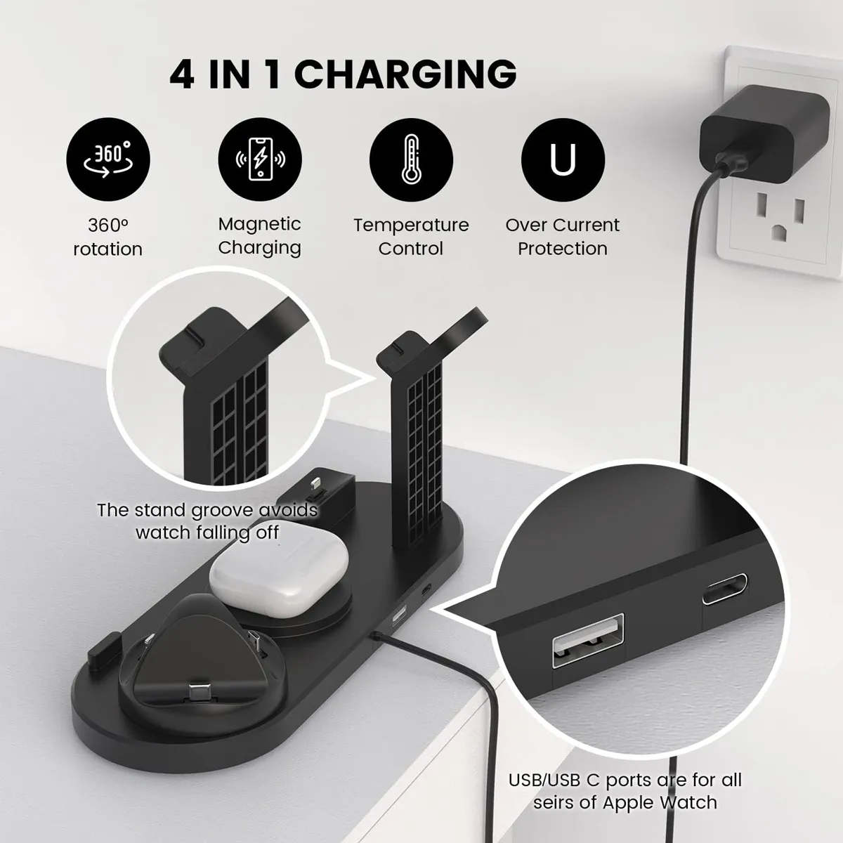 4 in 1 Wireless Charging Station for Multiple Devices 4