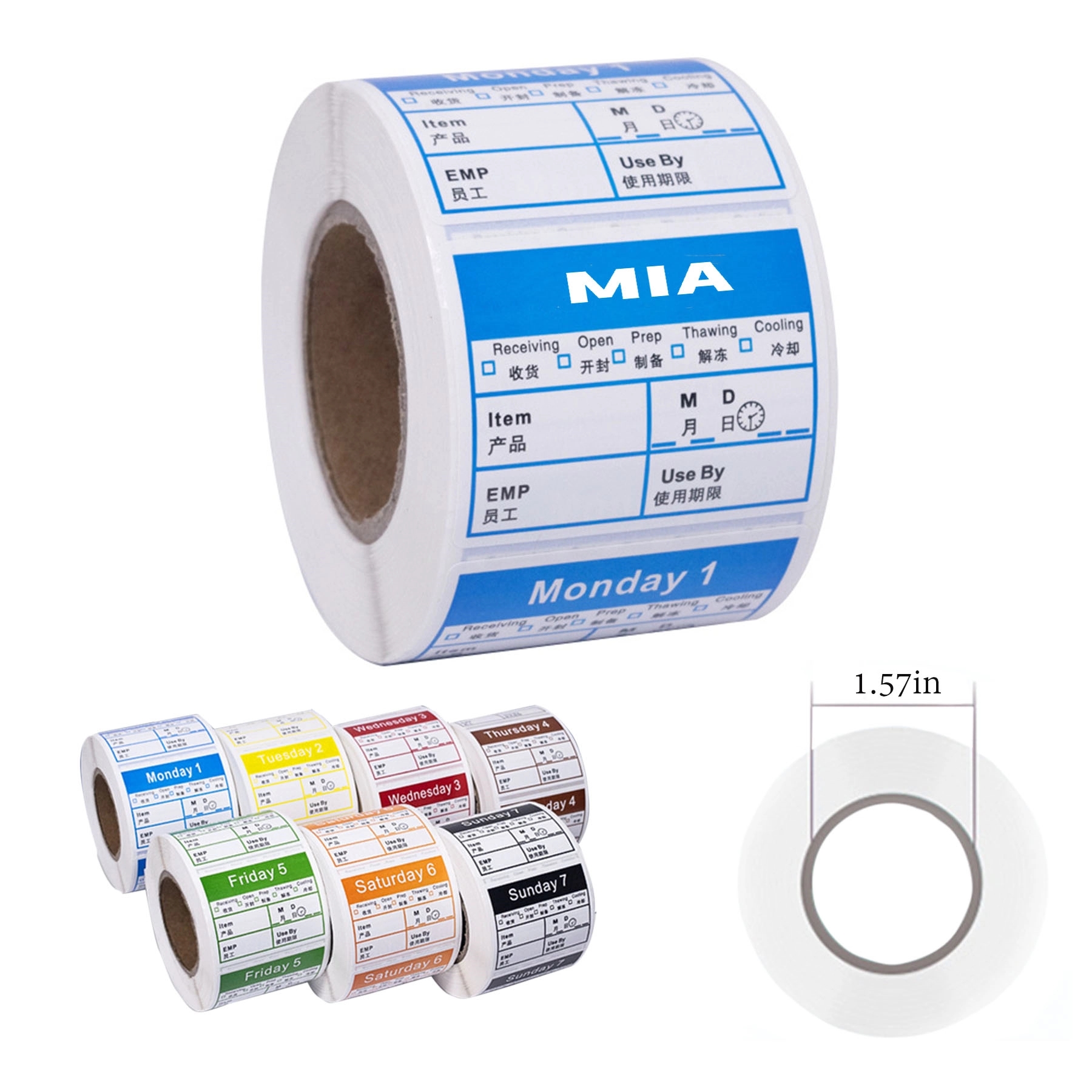 Weekday Paper Label Stickers 1