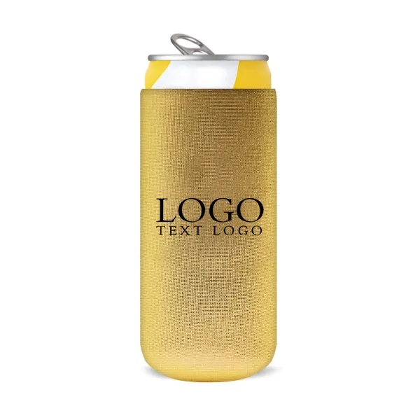 Metallic Beer Bottle Can Cooler, custom koozie with logo imprint 6