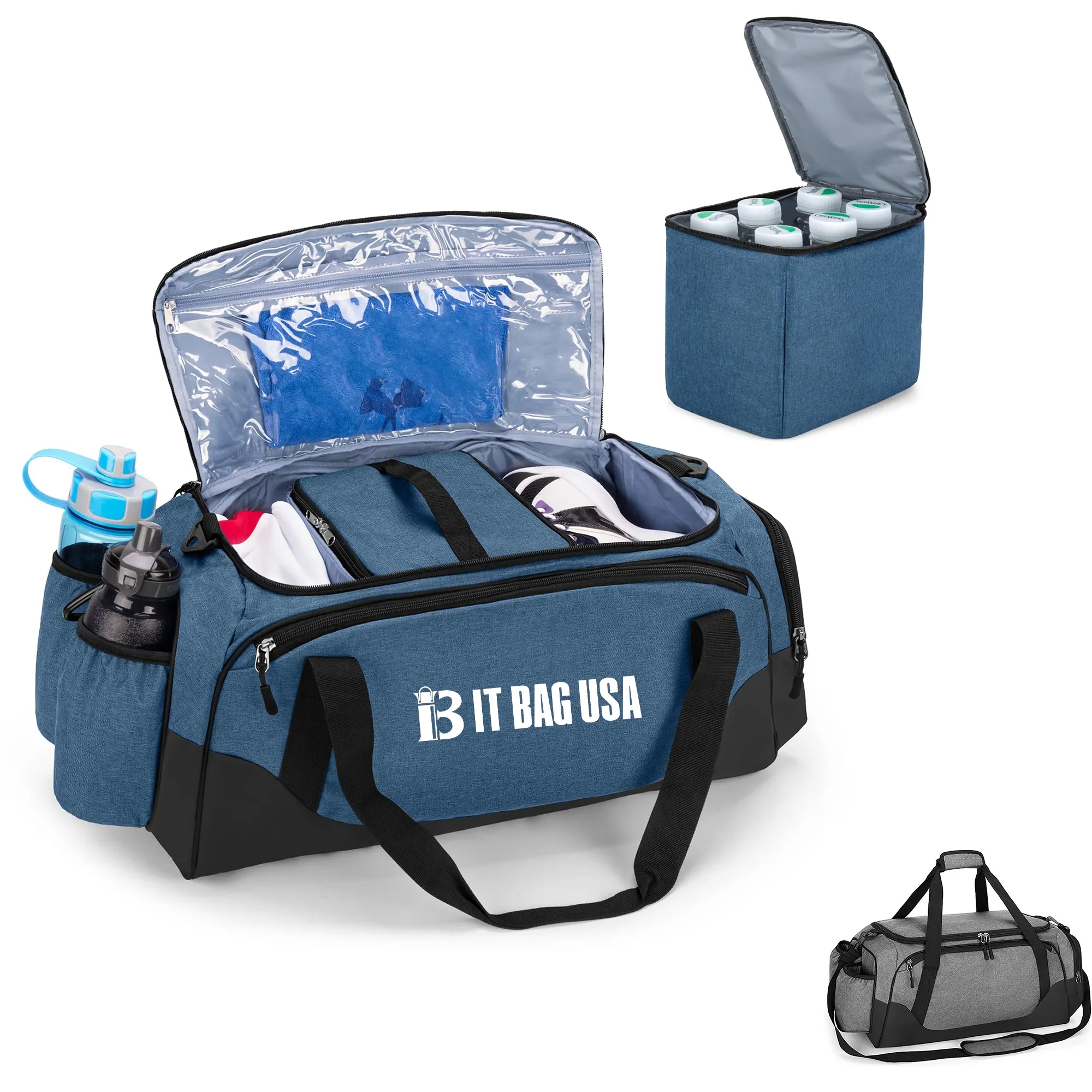 Travel Duffel With Cooler Bag For 6 Can Drinks 1