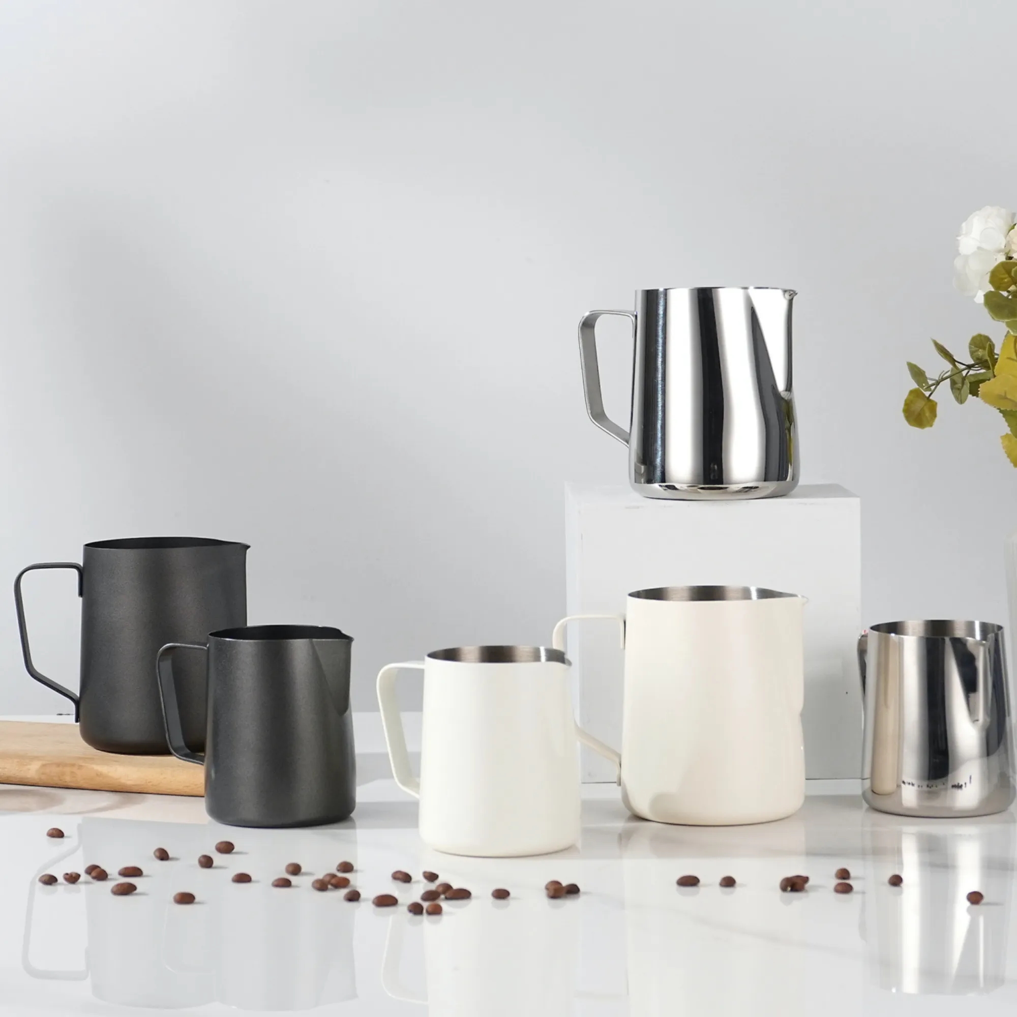 Stainless Steel Coffee Milk Frothing Pitcher Jug 3