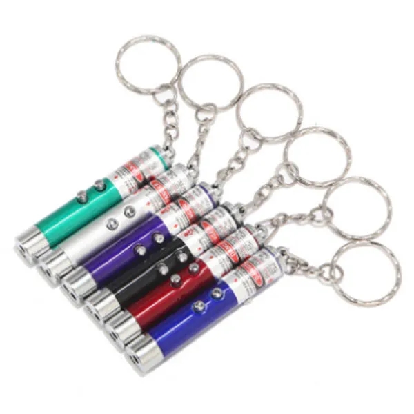 Pet Cat Dog Toys Laser Pointer Pen Mini Keychain 2