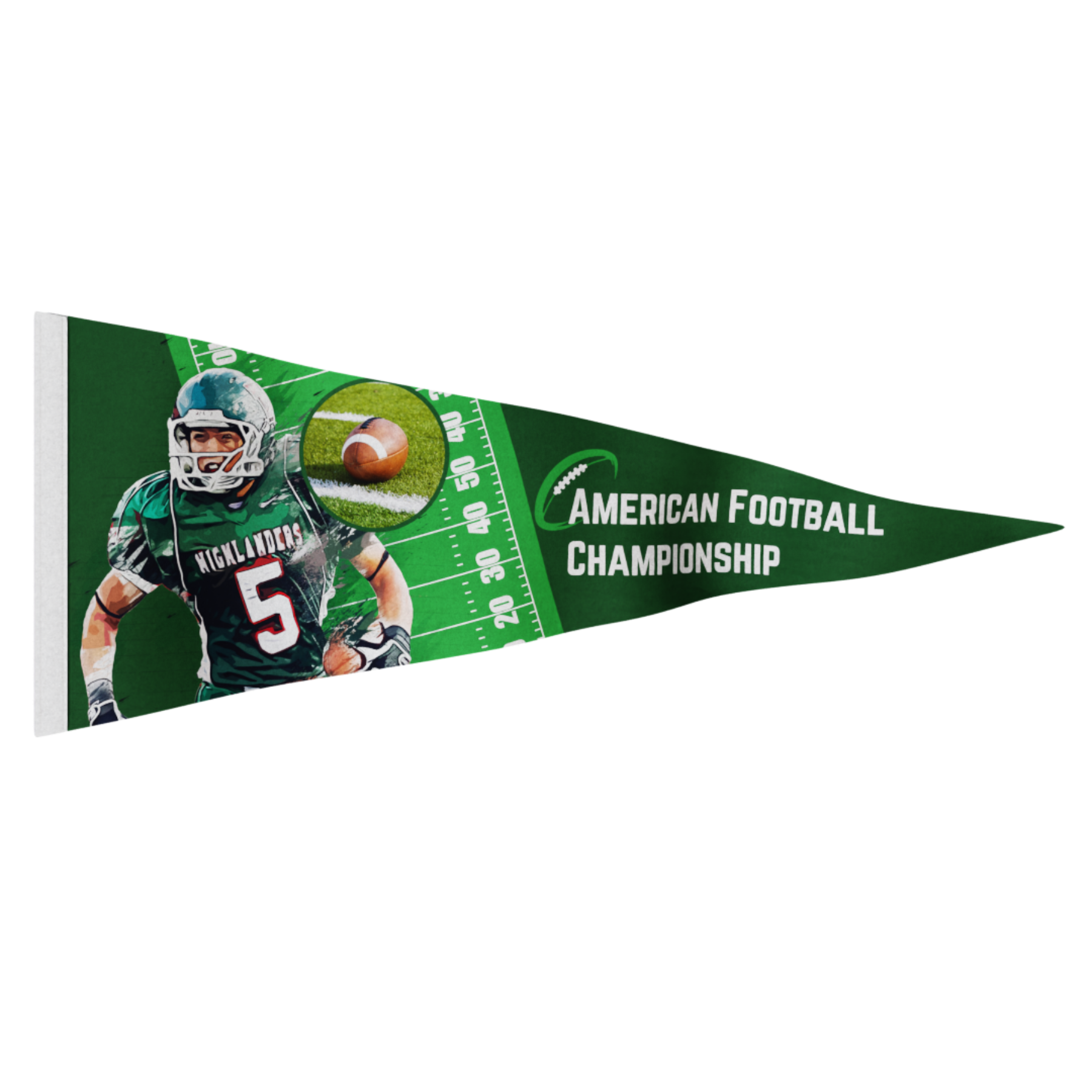 Felt Pennant 12"x30"(Strip 1.20" Wide) Dye Sublimated (Domestically Decorated) 1