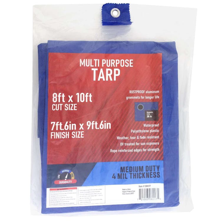 Blue Weather-Resistant Tarps - 8' x 10' 1