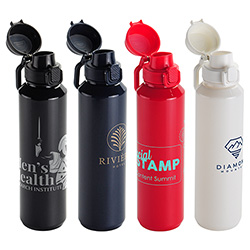 Switchback 27 oz RPET Bottle with Snap-Top Lid & Carabiner 19